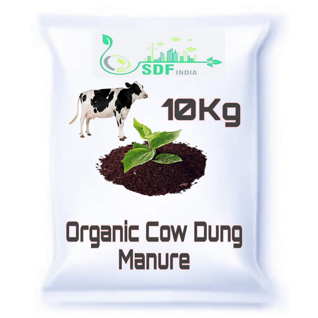 6072 SDF India Cow Dung Manure for Plants 10 KG (SDF10CDC)(6072_Cowdung_manure_10kg)