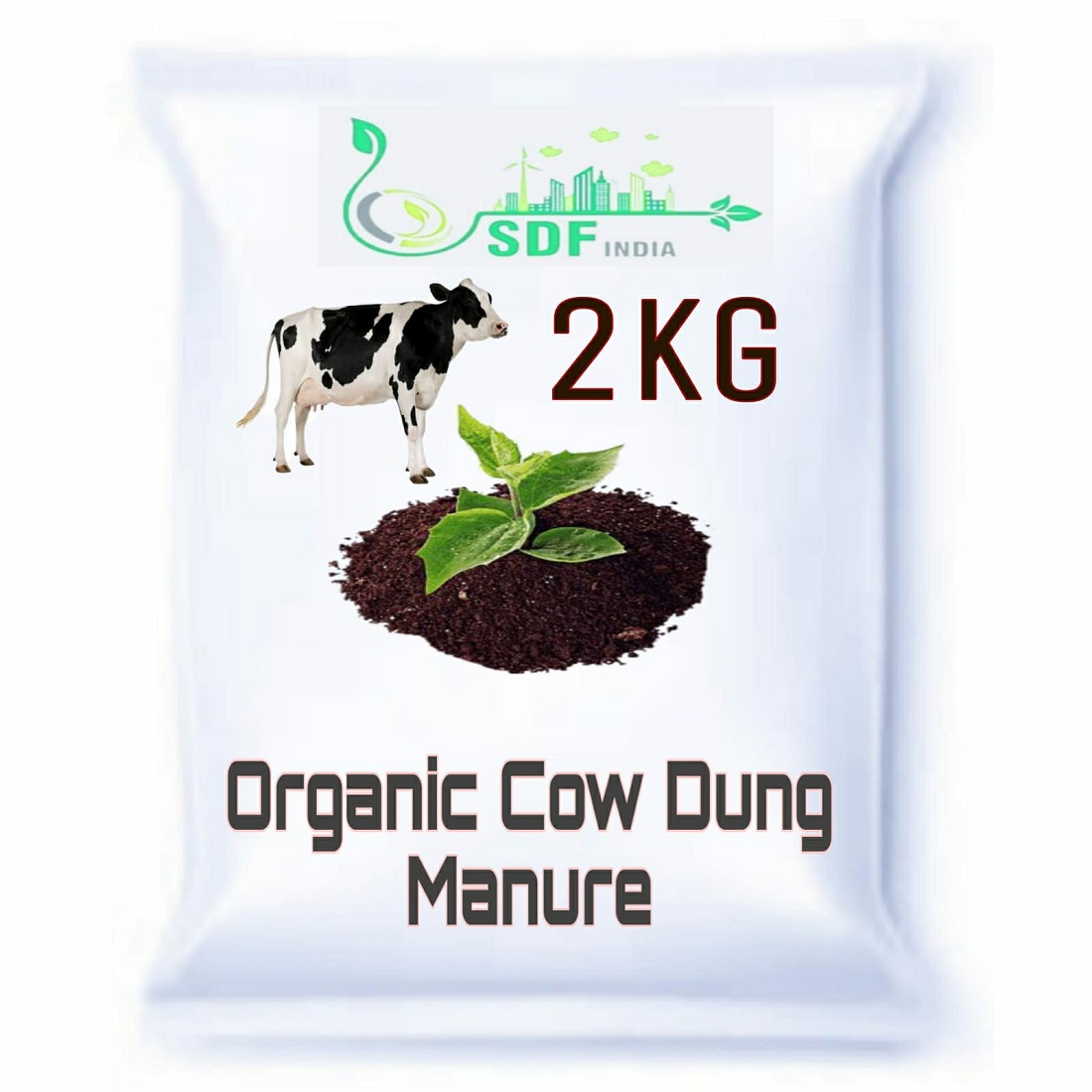 6070 SDF India Cow Dung Manure for Plants 2 KG(SDF2CDC)(6070_Cowdung_manure_2kg)