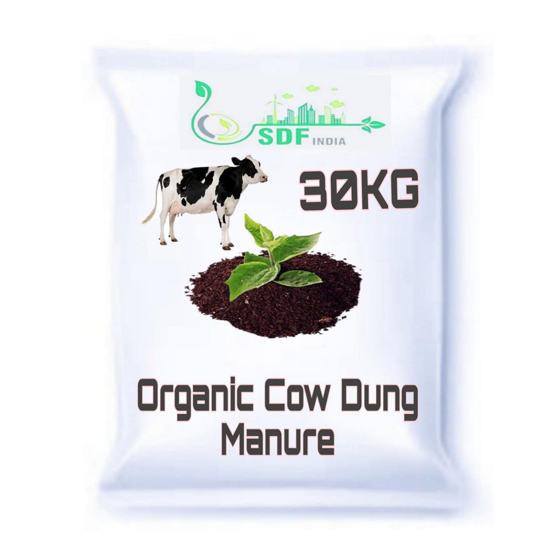 6074 SDF India Cow Dung Manure for Plants 30 KG(SDF30CDC)(6074_Cowdung_manure_30kg)