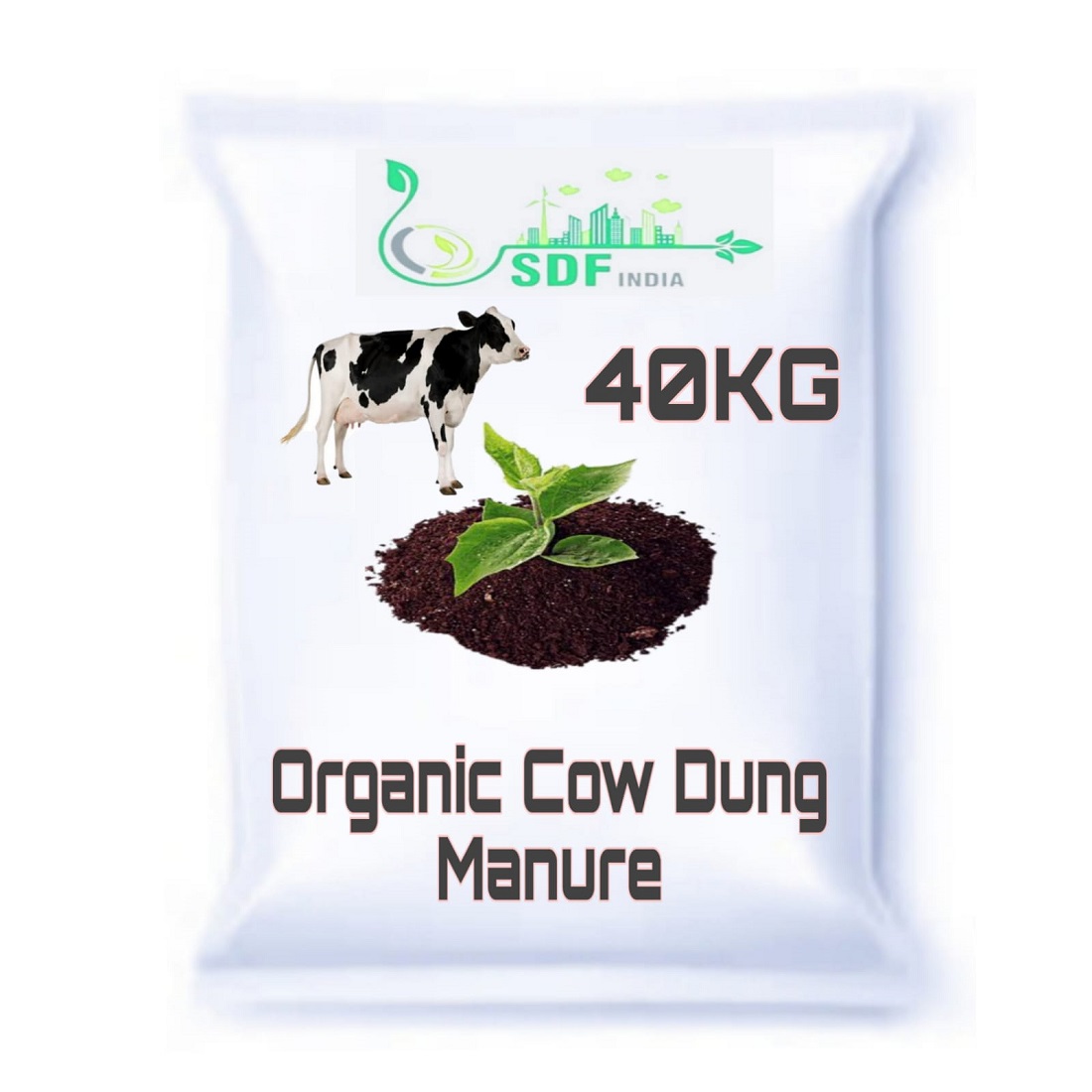 SDF India Cow Dung Manure for Plants 40 KG