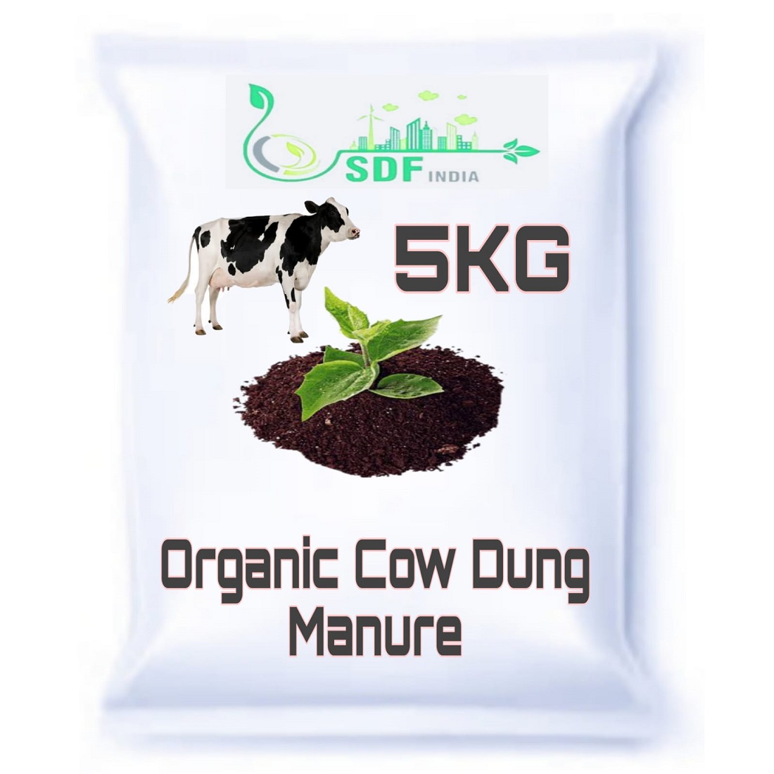 6071 SDF India Cow Dung Manure for Plants 5 KG(SDF5CDC)(6071_Cowdung_manure_5kg)