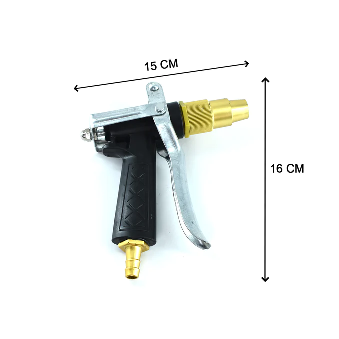 SDF INDIA DURABLE GOLD COLOR TRIGGER HOSE NOZZLE WATER LEVER SPRAY