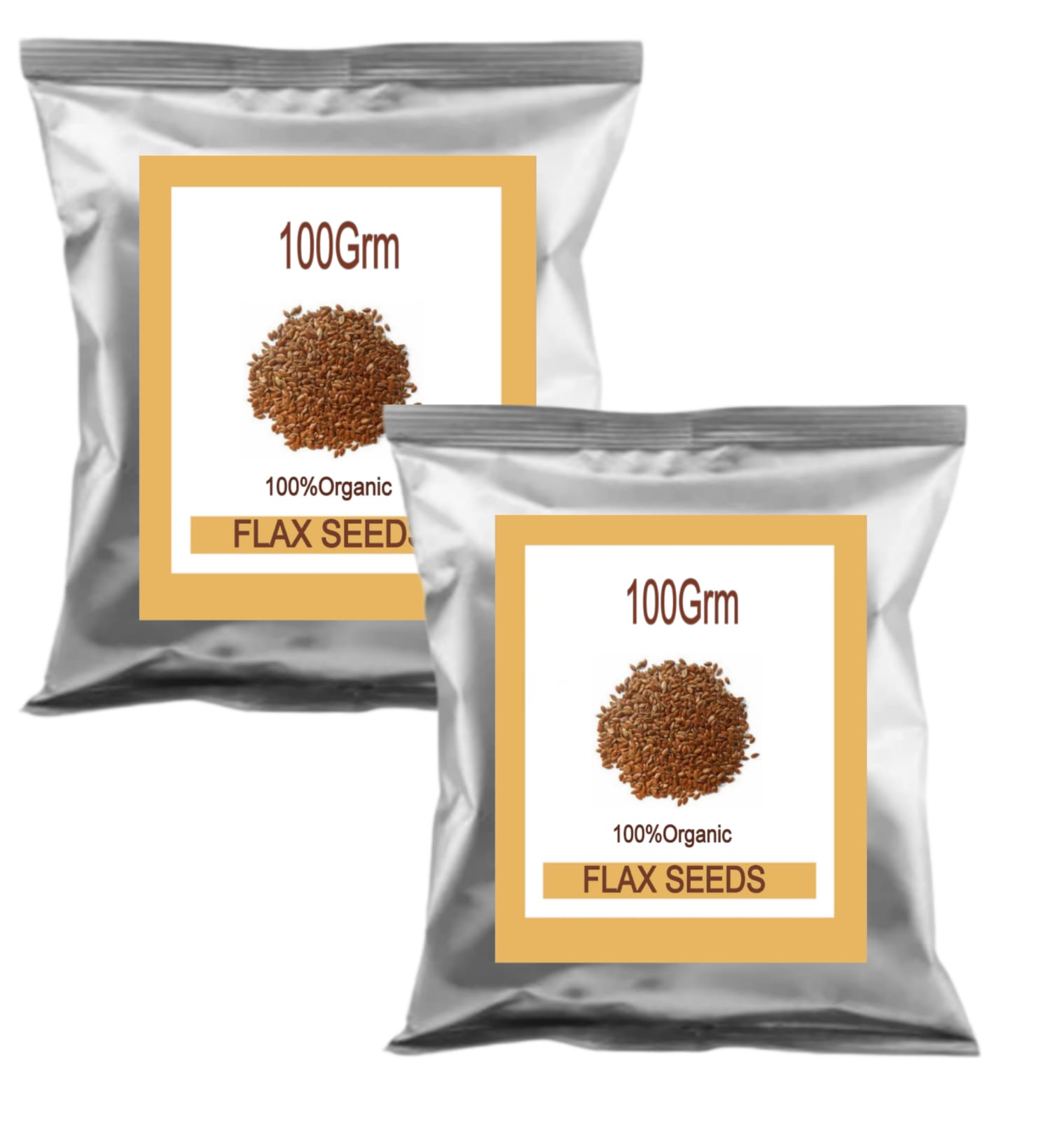 SDF INDIA Flax Seeds 100Grm (Pack Of 2) - Raw Unroasted Flaxseed Alsi Seeds for Eating Weight Loss Hair Growth, Diet Snack food