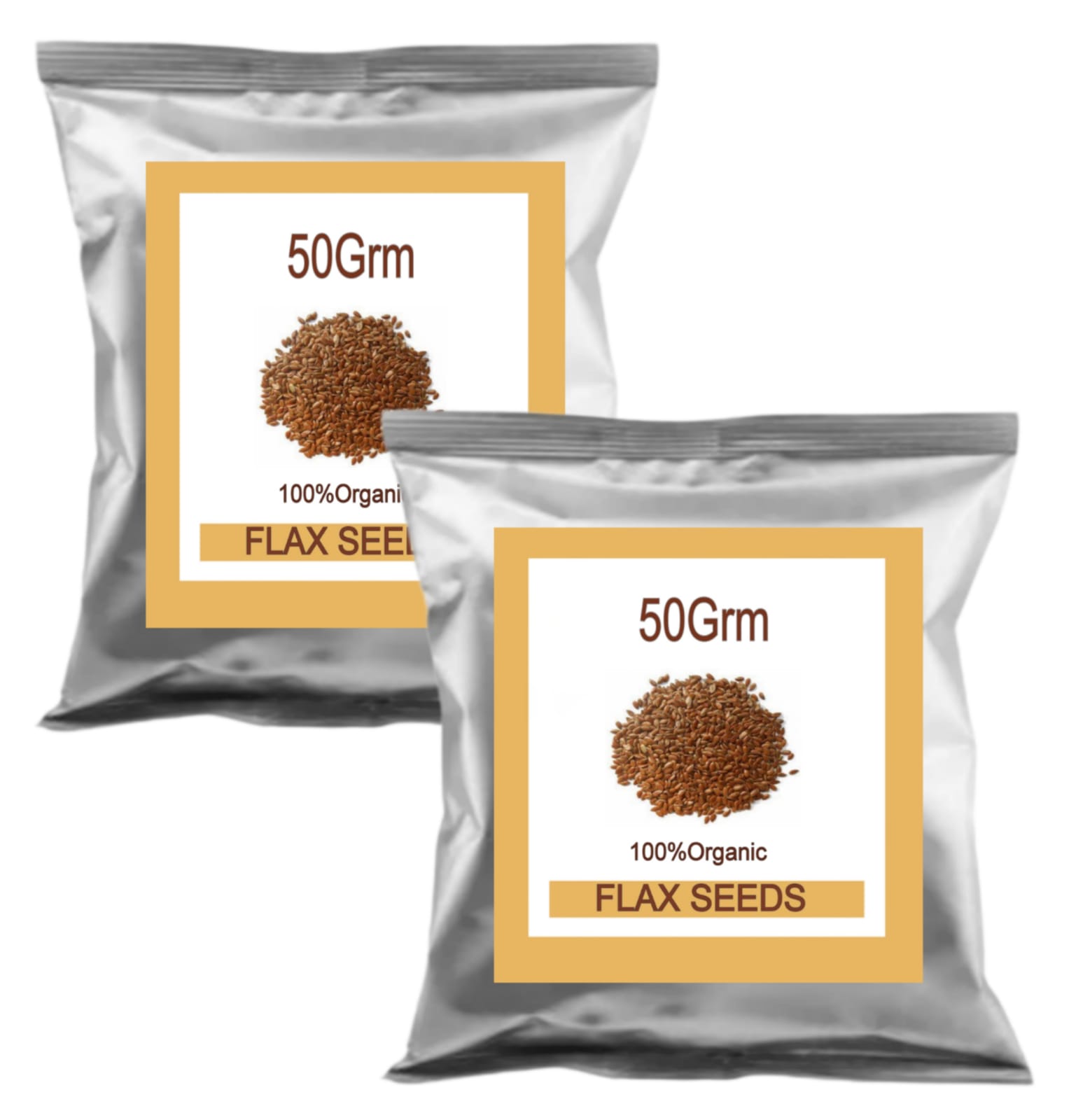 SDF INDIA Flax Seeds 50Grm (Pack Of 2) - Raw Unroasted Flaxseed Alsi Seeds for Eating Weight Loss Hair Growth, Diet Snack food