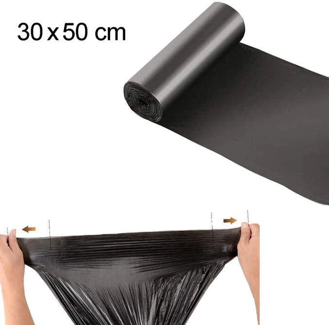 SDF INDIA GARBAGE BAGS LARGE SIZE BLACK COLOUR (30 X 50) - 10 PCS