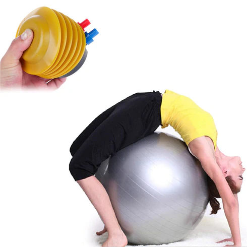 SDF INDIA HEAVY DUTY GYM BALL NON-SLIP STABILITY BALL WITH FOOT PUMP FOR TOTAL BODY FITNESS