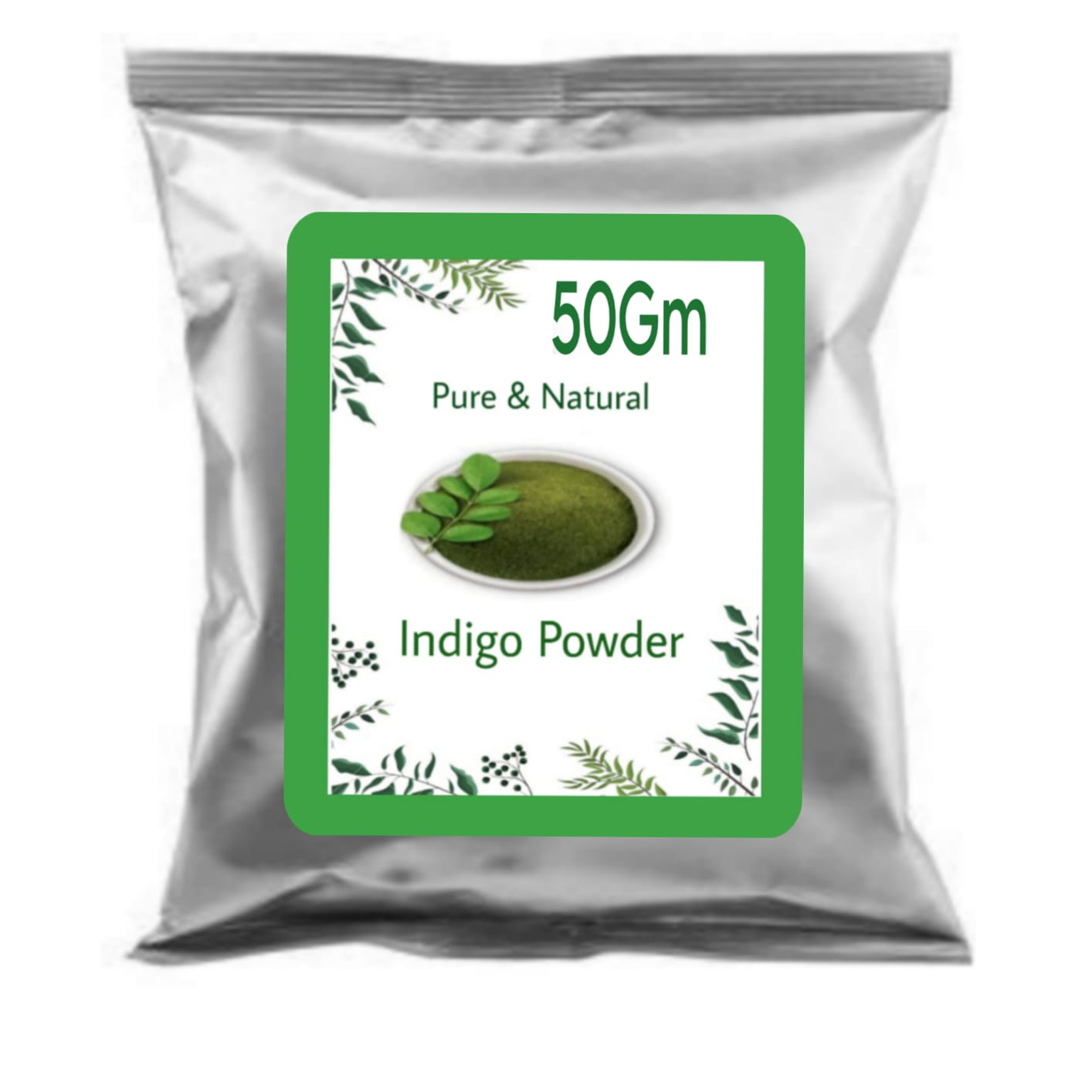 SDF INDIA Indigo Powder (Indigofera Tinctoria) Organic For Hair Pure Neel Powder For Natural Hair Colorant Black/Brown Hair & Beard Dye/Color (50Gm)