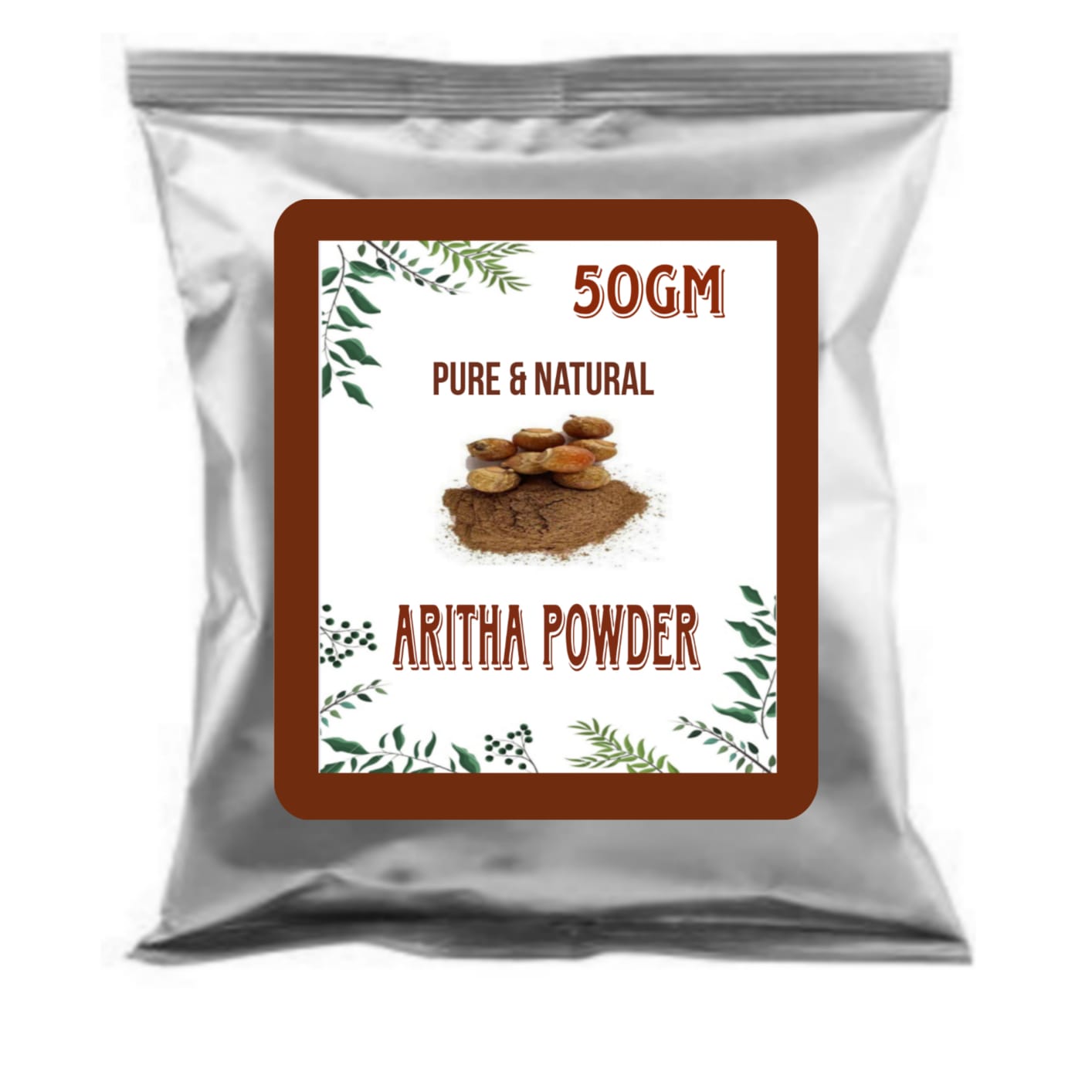 SDF INDIA Natural Aritha Powder For Hair (Reetha/Soapnut Powder) Natural Organic Herbs, Hair Strengthening, Shine, Conditioning (50Gm)