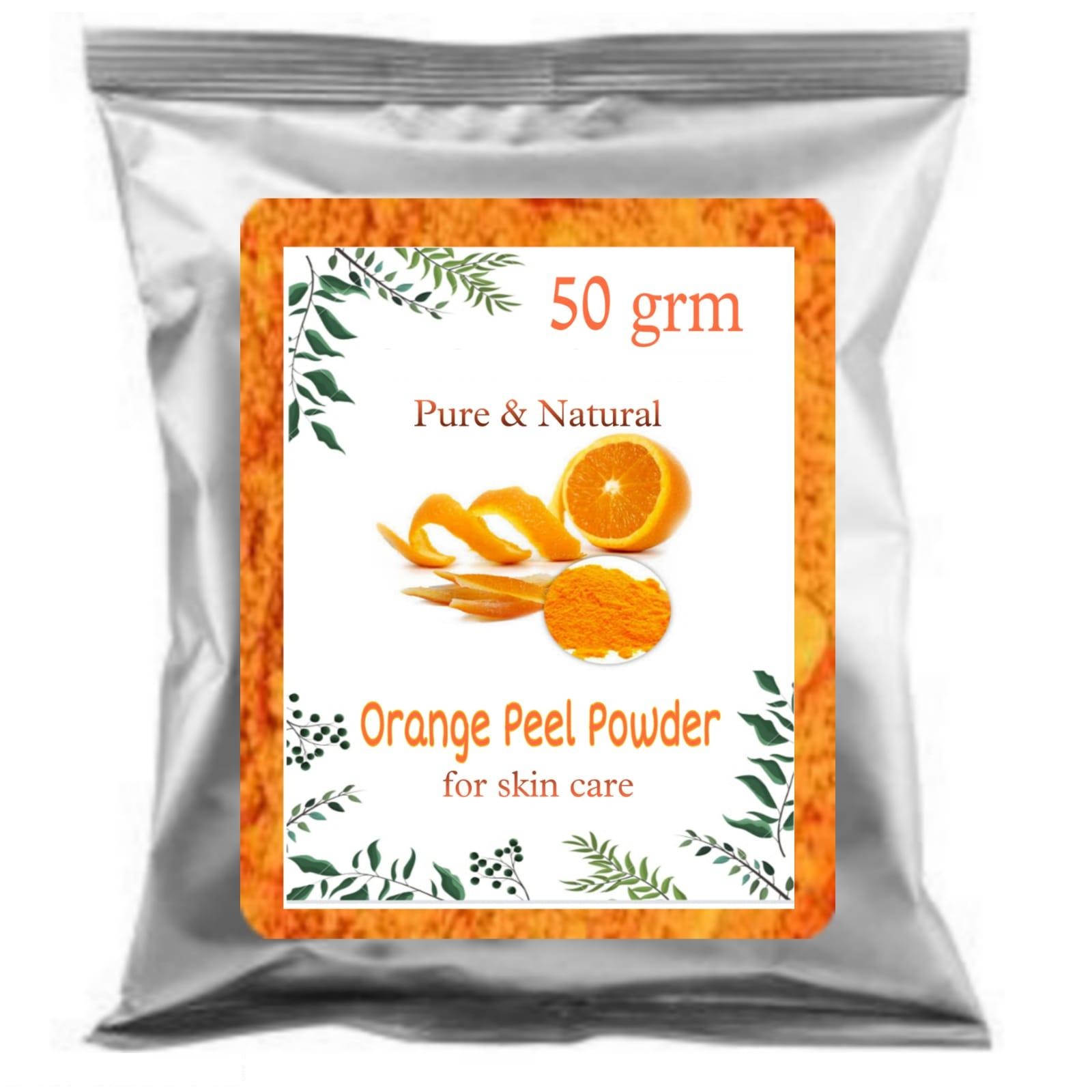 SDF INDIA Orange Peel Powder | Citrus aurantium - for Oil Control and Best for Skin (50Gm)