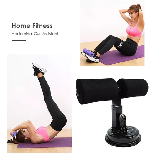 SDF INDIA Sit up Assistant Abs Workout Equipment with Foam Handle and Rubber Suction Abs Exercise Equipment Stomach Exercise Machine Abdomen Exercise Equipment for Home Crunches Sit up Bar (Multicolor)