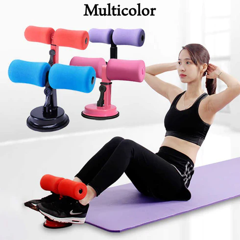 SDF INDIA Sit up Assistant Abs Workout Equipment with Foam Handle and Rubber Suction Abs Exercise Equipment Stomach Exercise Machine Abdomen Exercise Equipment for Home Crunches Sit up Bar (Multicolor)