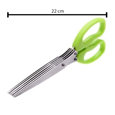 SDF  Multifunction Vegetable Stainless Steel Herbs Scissor with 5 Blades 