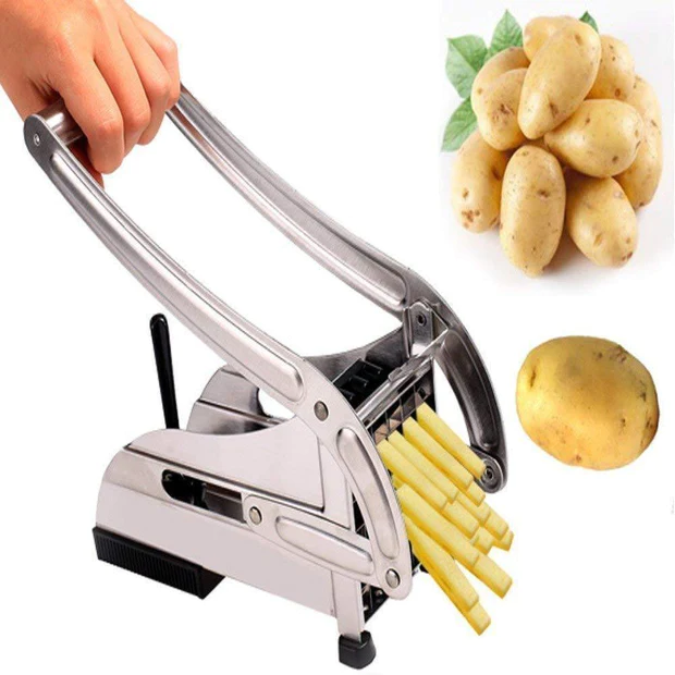 SDFINDIA STAINLESS STEEL FRENCH FRIES POTATO CHIPS STRIP CUTTER MACHINE WITH BLADE 