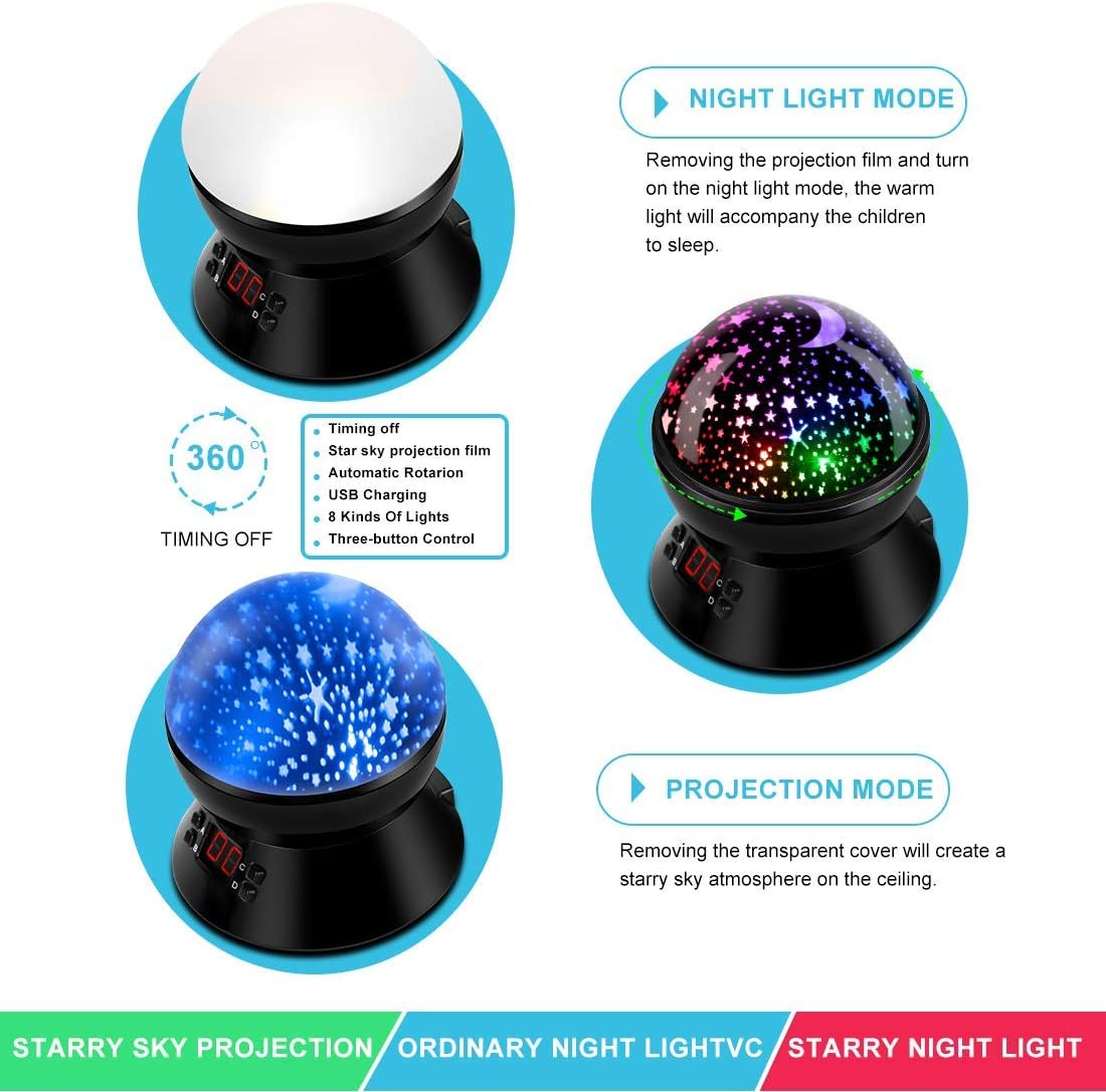 Star Projector Night Lights for Kids 
