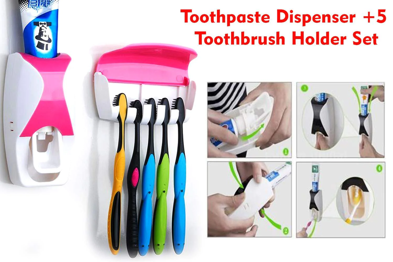 TOOTHPASTE DISPENSER & TOOTH BRUSH WITH TOOTHBRUSH