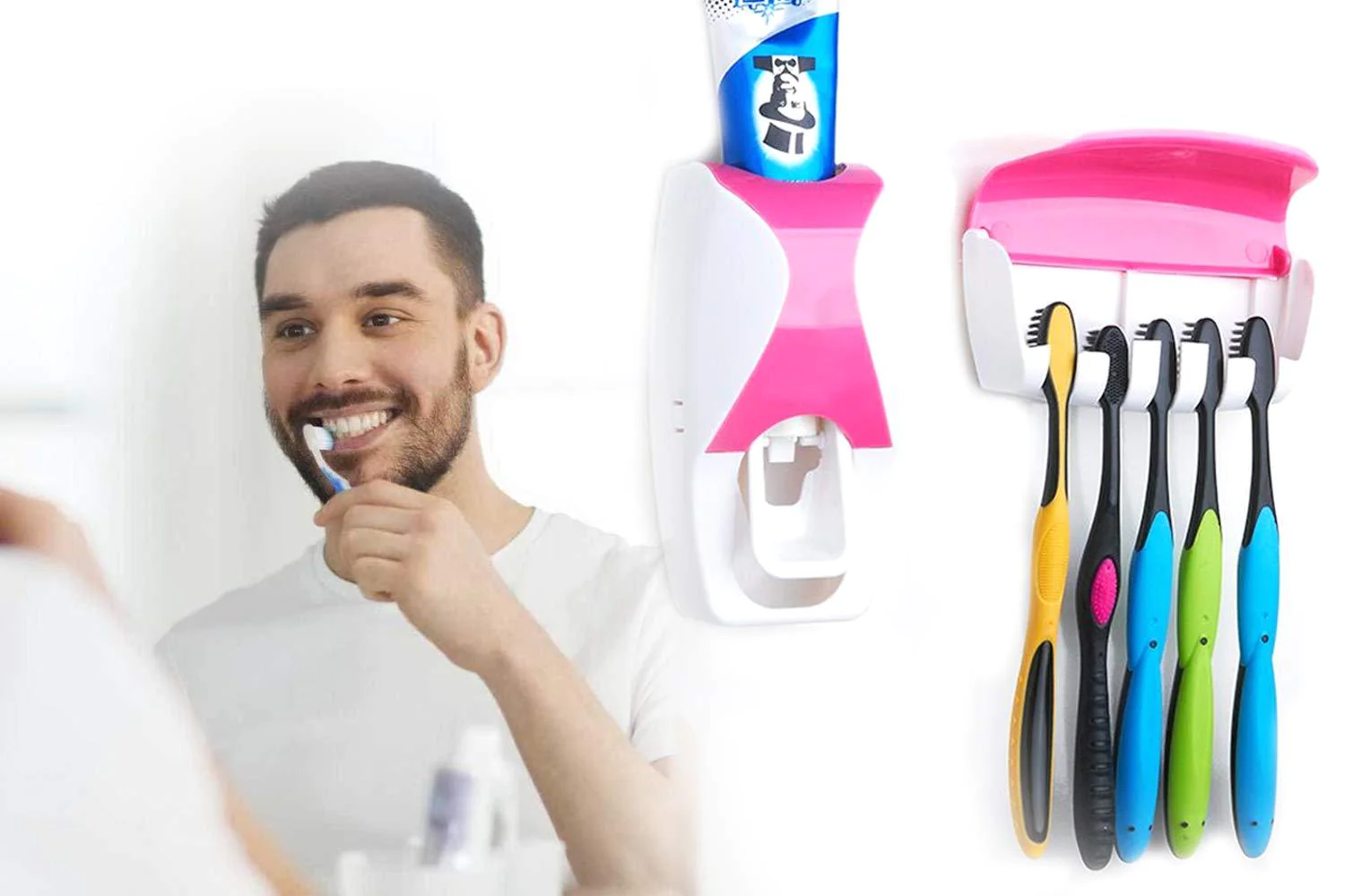 TOOTHPASTE DISPENSER & TOOTH BRUSH WITH TOOTHBRUSH