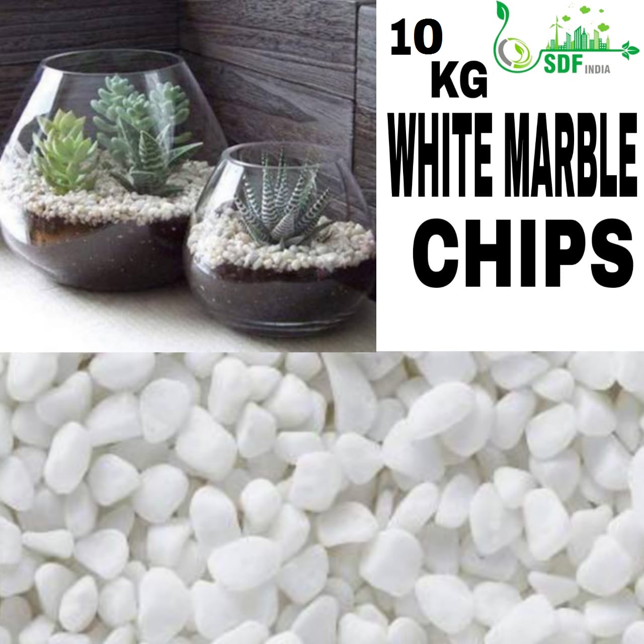 WHITE MARBLE CHIPS 10kg
