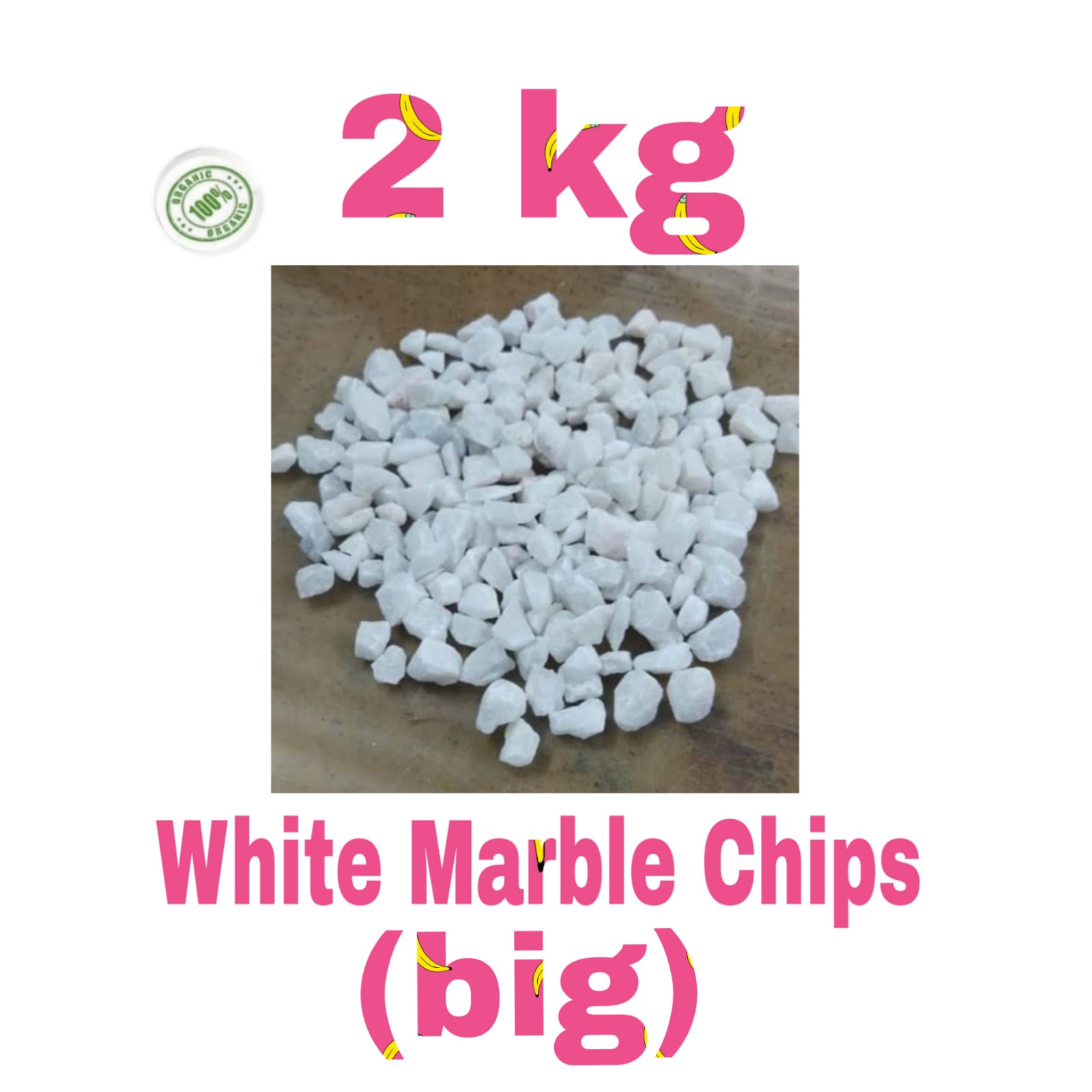 WHITE MARBLE CHIPS (BIG) 2kg