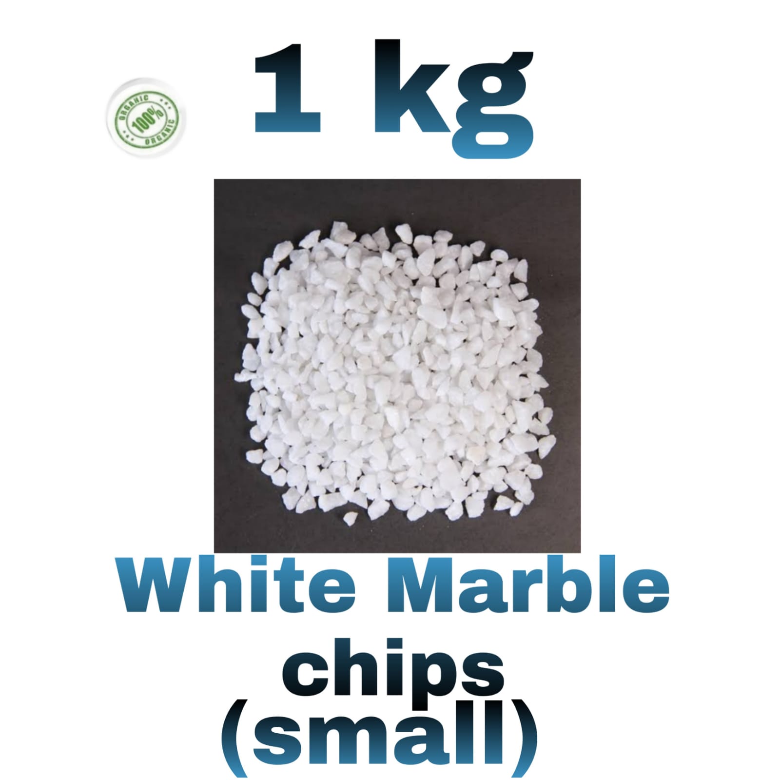WHITE MARBLE CHIPS (SMALL) 1 KG