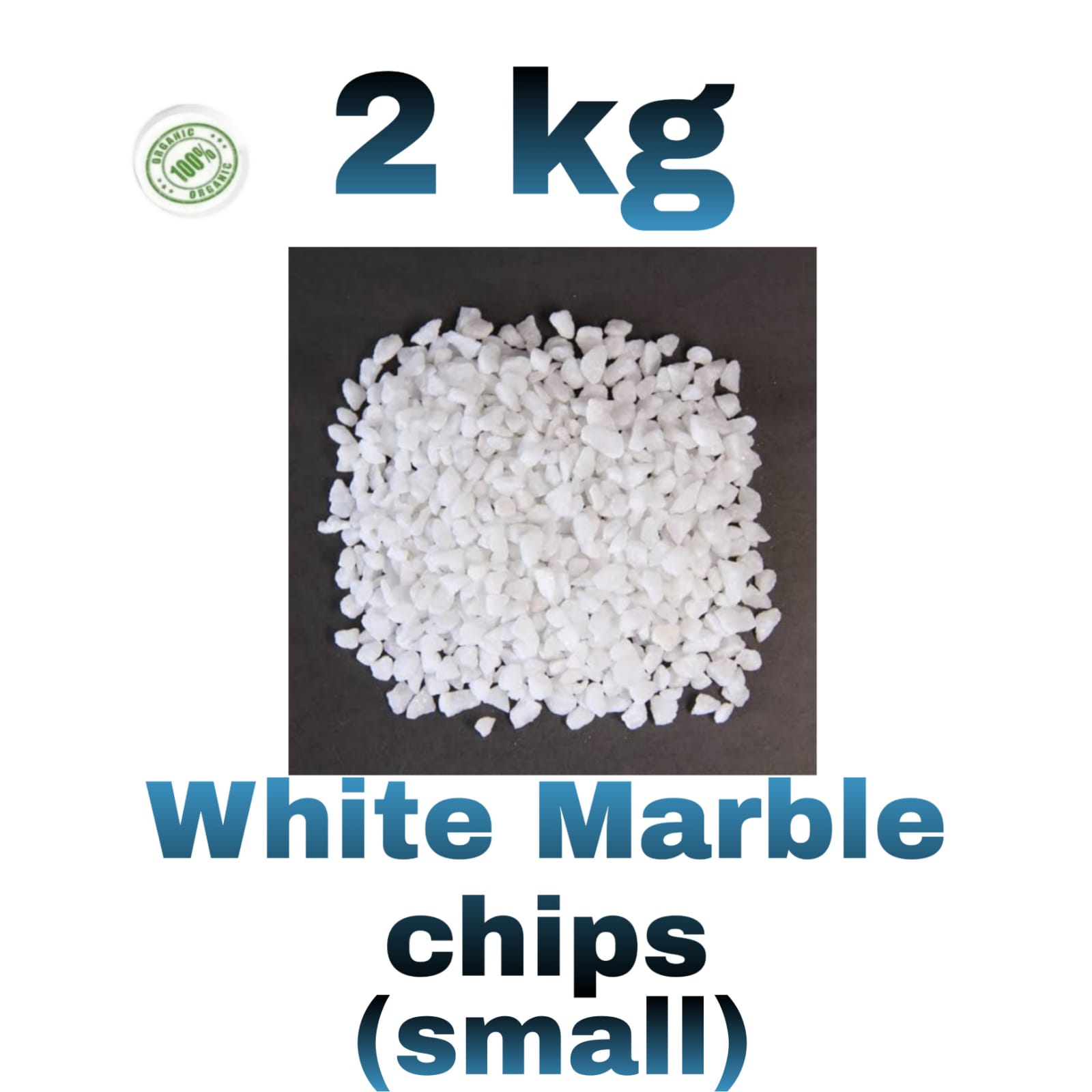 WHITE MARBLE CHIPS (SMALL) 2KG