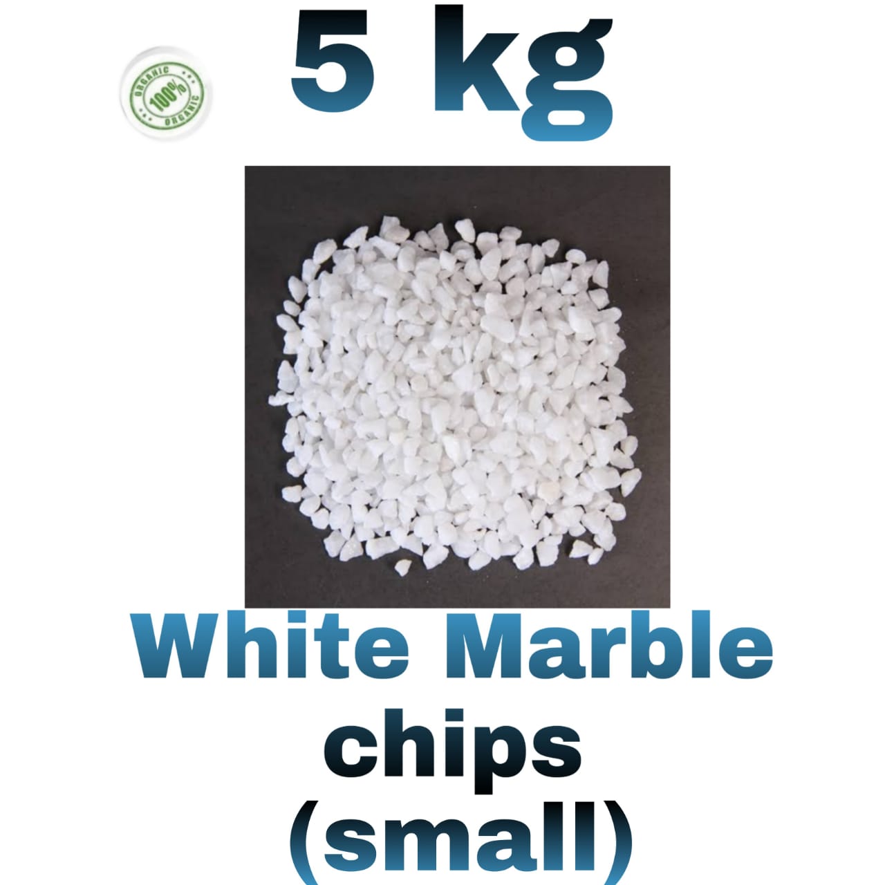 WHITE MARBLE CHIPS (SMALL) 5 KG
