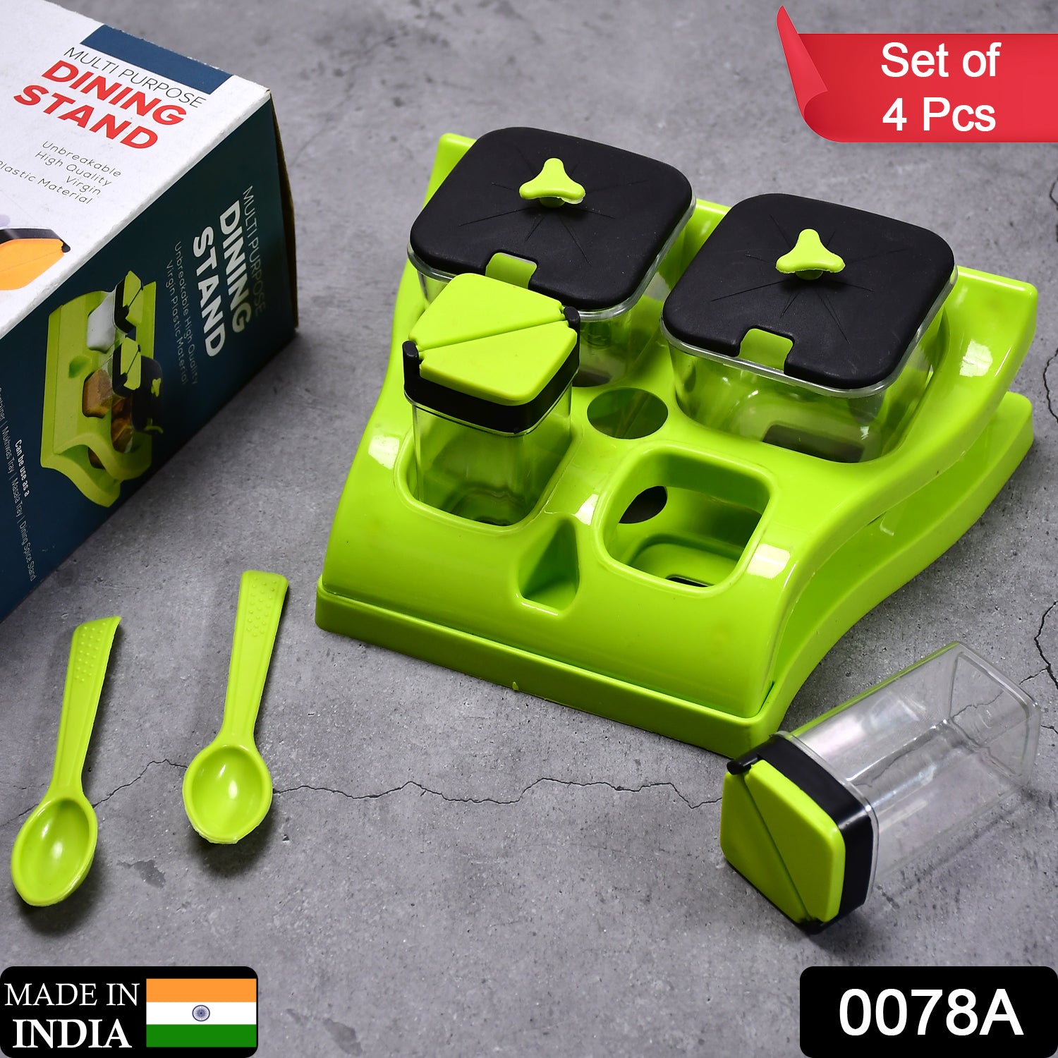 ?0078A Plastic Aachar pickle container/ chutney/ Mukhwas tray/ Masala tray Dinning Spice stand