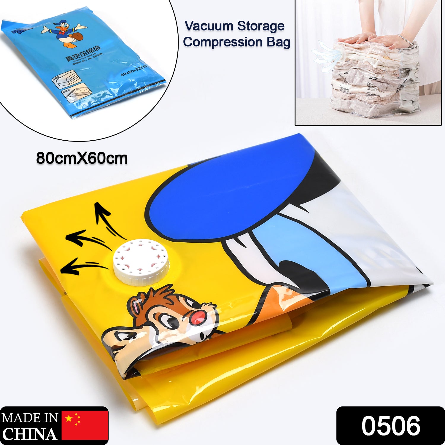 0506 space Saver Vacuum Storage Compression Bags (60x80x32 cm) (pump not included)