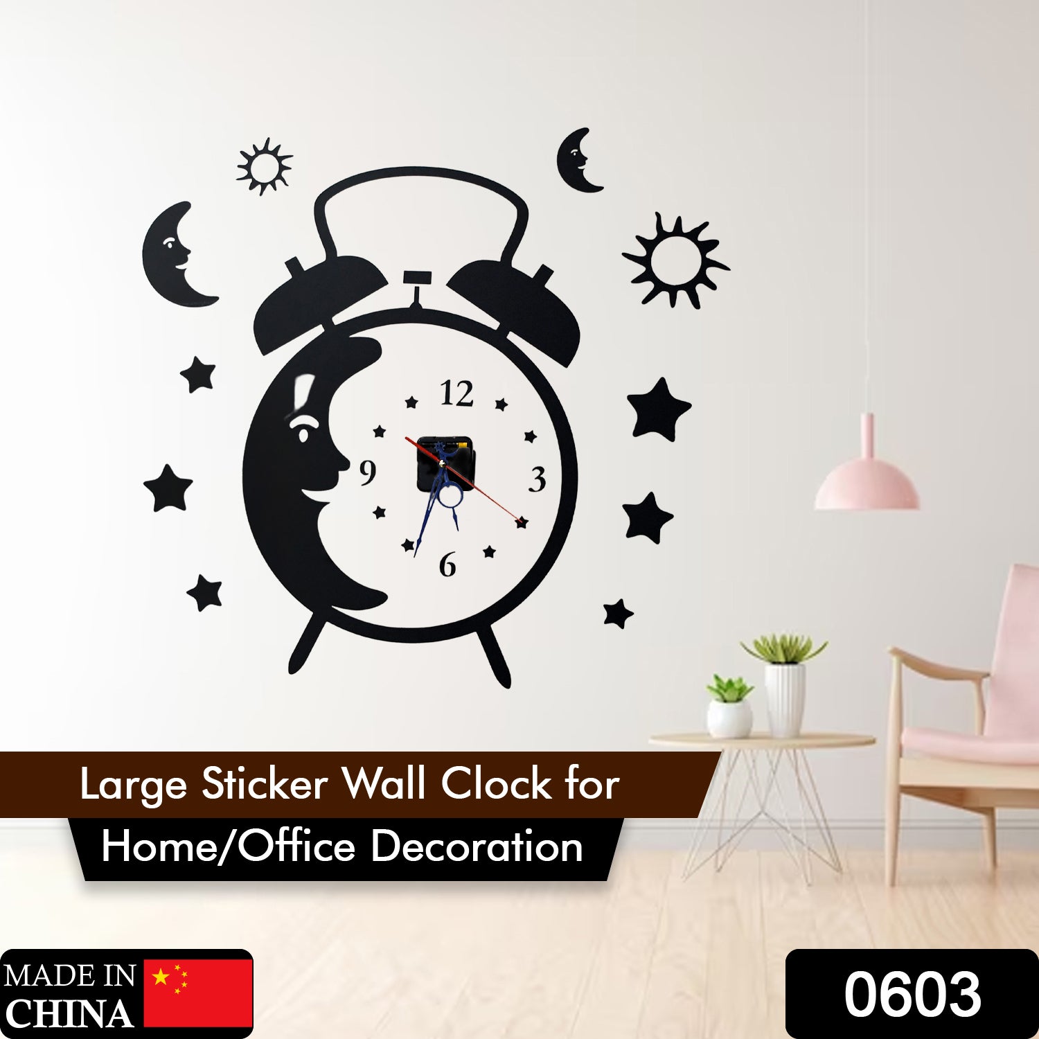 0603 Wall Sticker Restaurant Hotel Kitchen Home Wall Decoration Watch New Decorative Watch