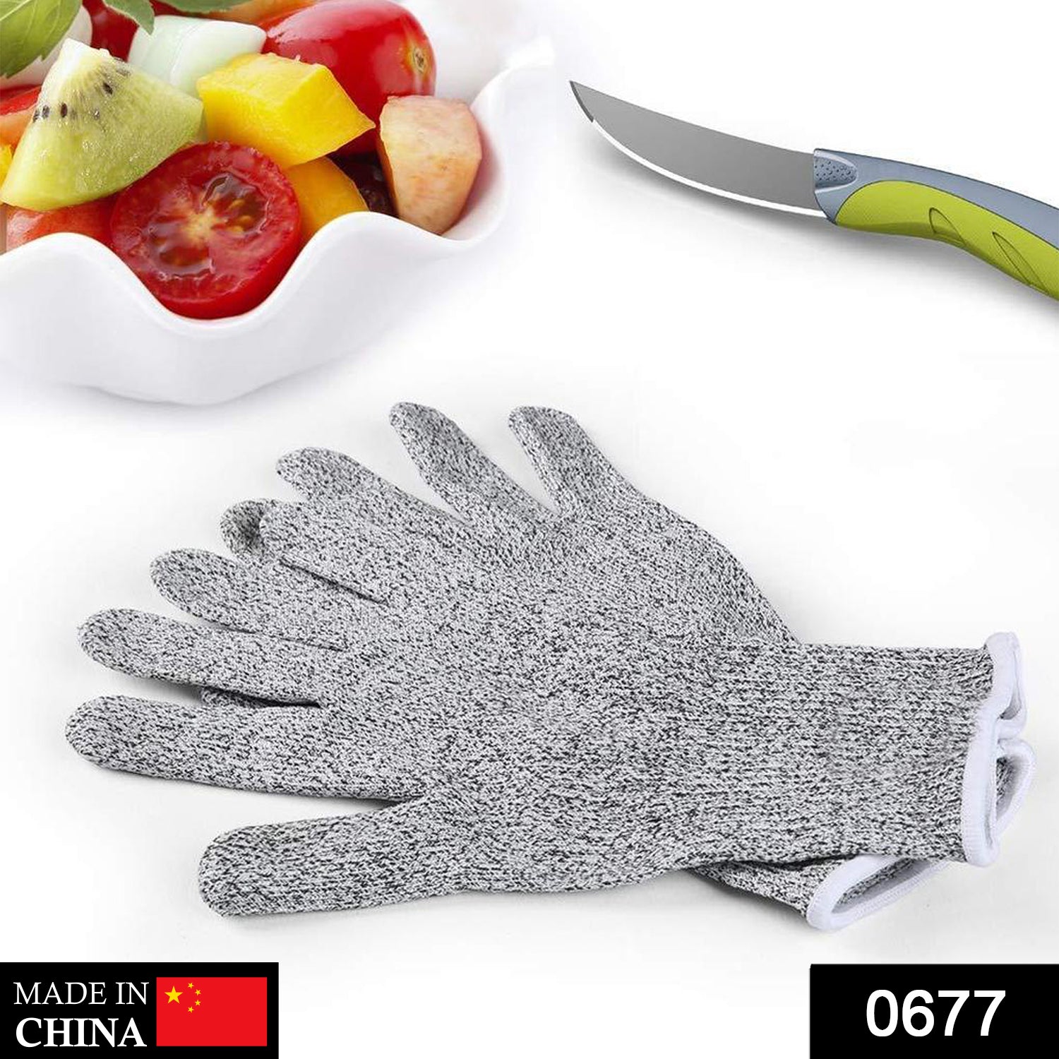 0677_loose_cut_resi_gloves Anti Cutting Resistant Hand Safety Cut-Proof Protection Gloves  (Multicolour)