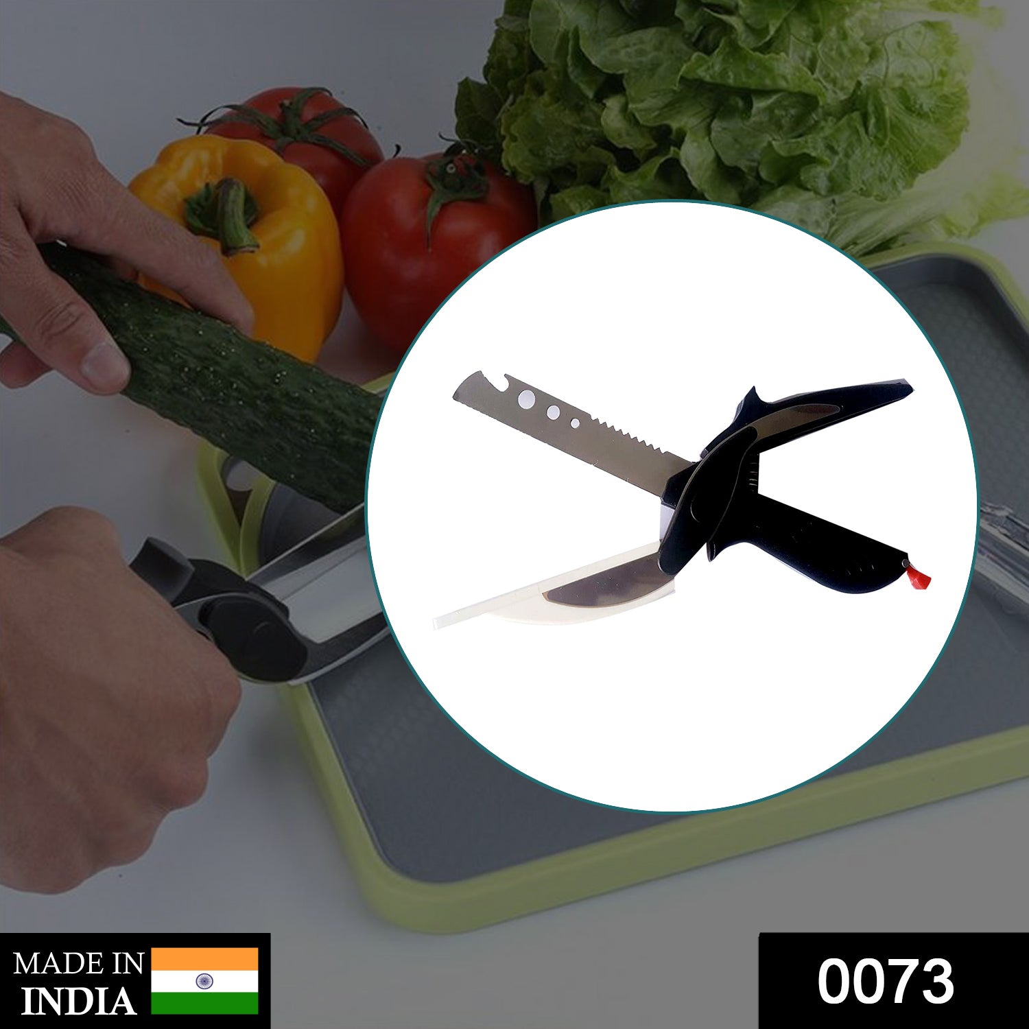 0073_4in1_clever_cutterStainless Steel 4 in 1 Clever Cutter, Black