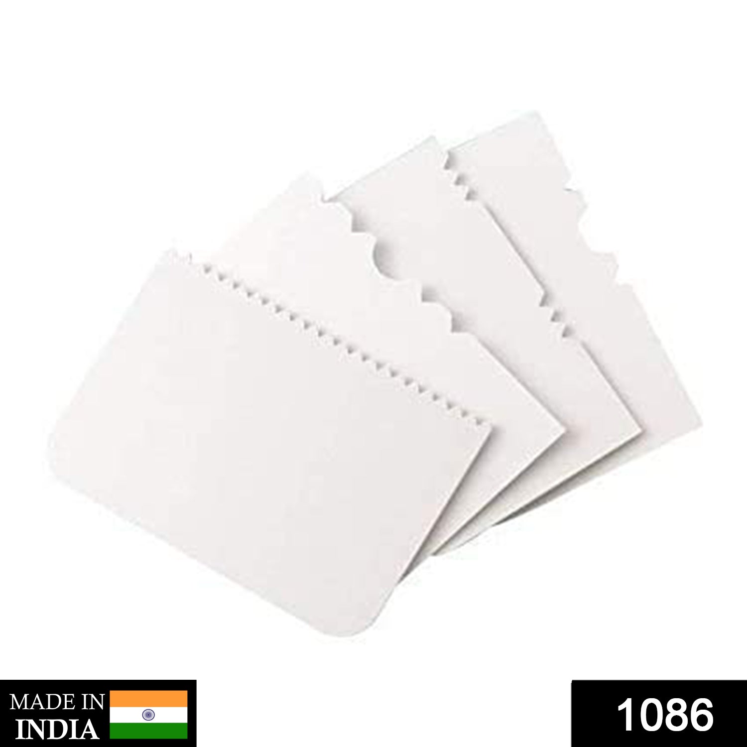 1086 Side Scraper for Cake with Edge Cake Decorating Tools (4 pack)