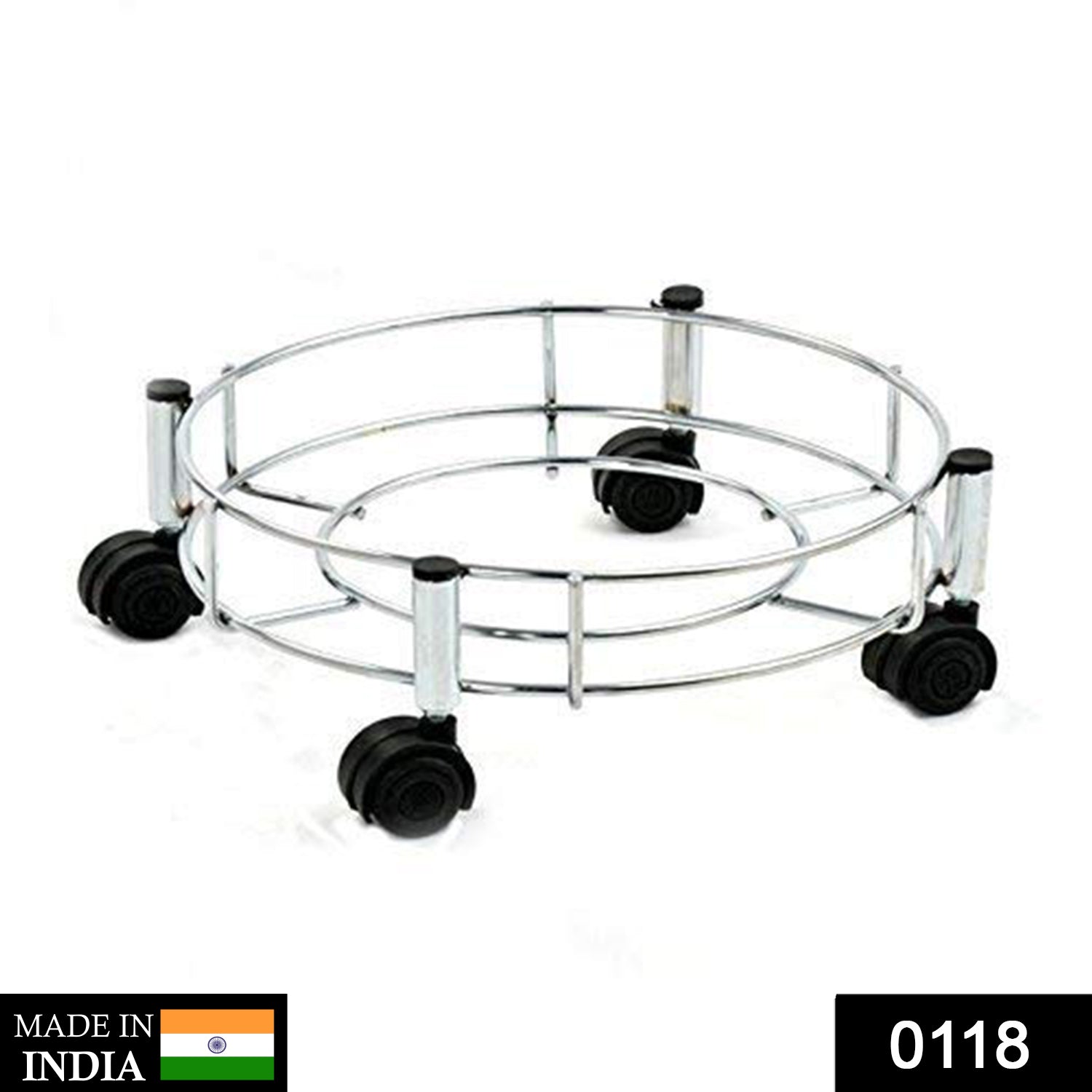 0118_steel_gas_trolley Stainless Steel Gas Cylinder Trolley