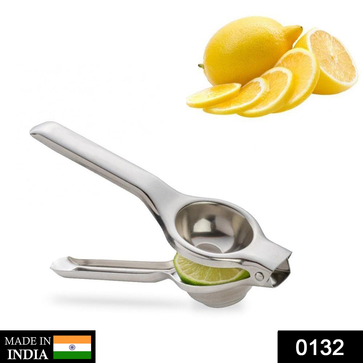 0132_steel_lemon_squeez Stainless Steel Lemon Squeezer