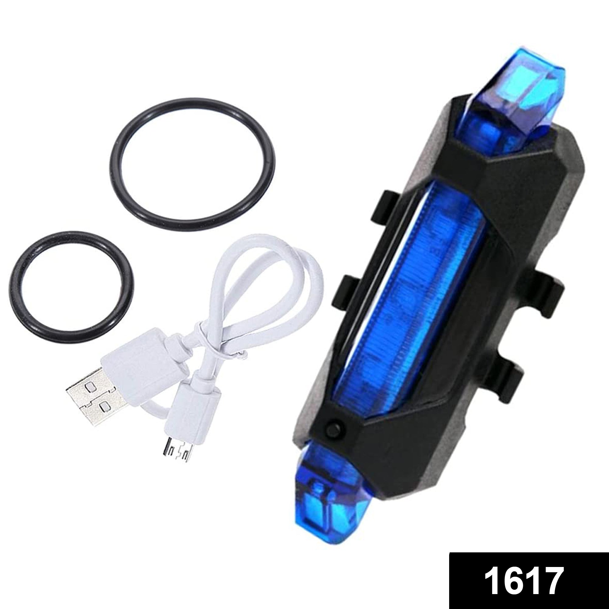 1617 RECHARGEABLE BICYCLE FRONT WATERPROOF LED LIGHT (BLUE)