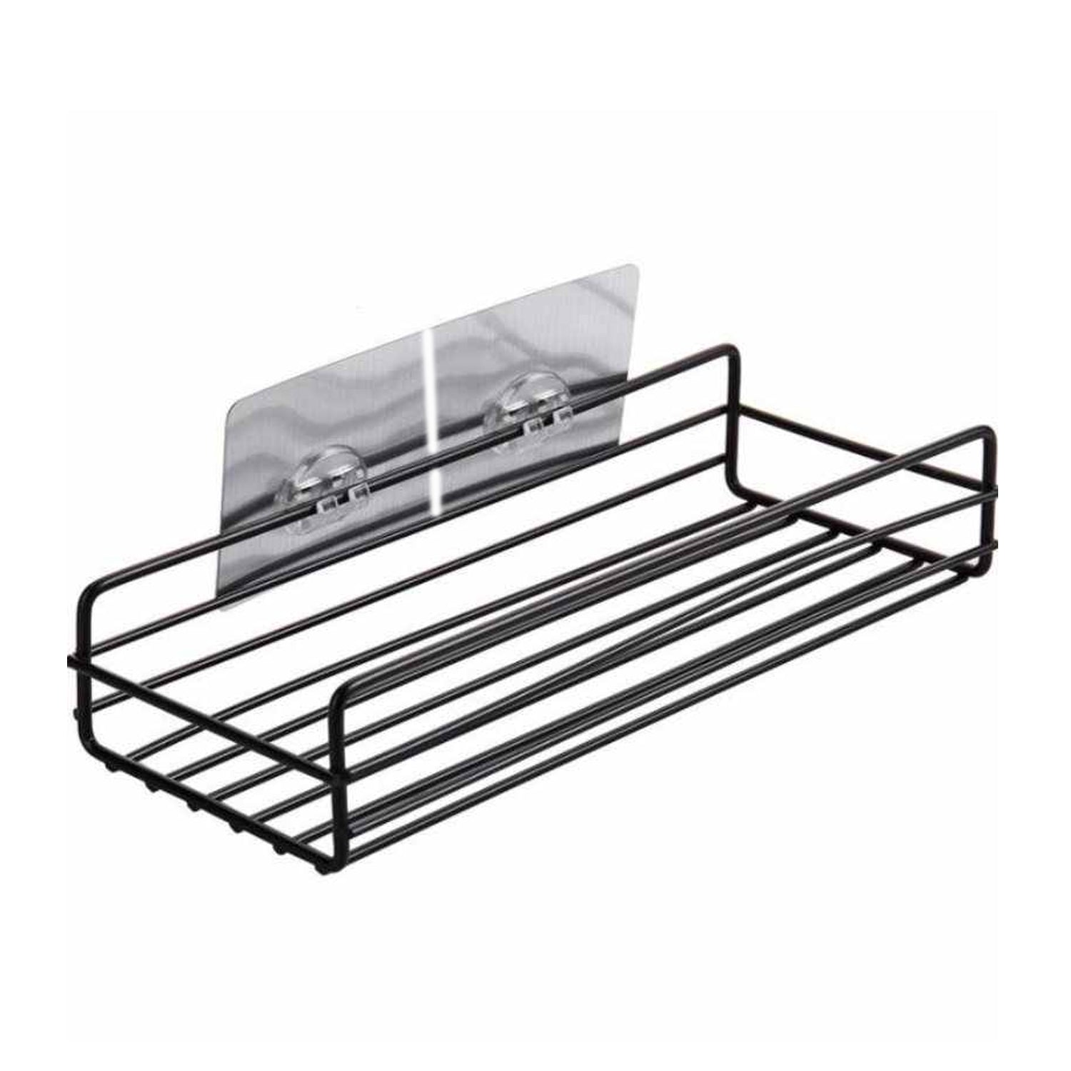 1764_1_layer_soap_rack  Multipurpose Wall Mount Metal Bathroom Shelf and Rack for Home and Kitchen.