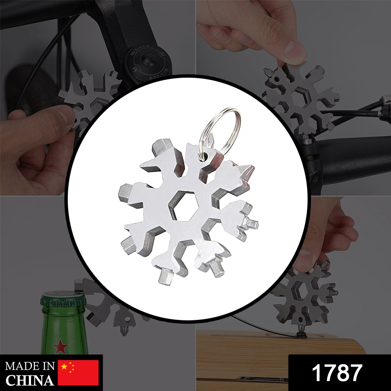 1787_18in1_snowflake_tool Snowflake Multi-Tool Stainless Steel Snowflake Bottle Opener