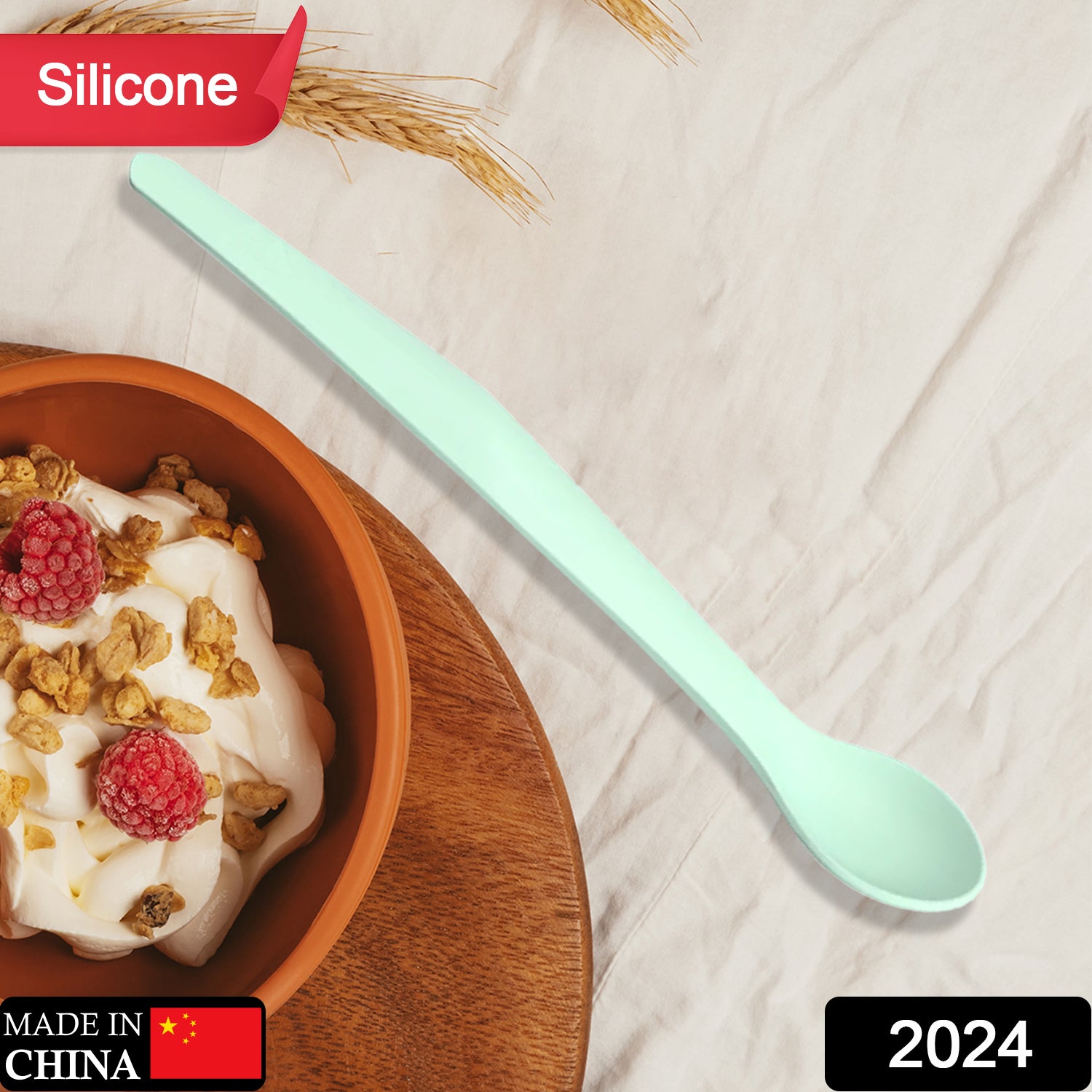 2024 Small Silicone Spoons Nonstick Kitchen Spoon Silicone Serving Spoon Stirring Spoon for Kitchen Cooking Baking Stirring Mixing Tools