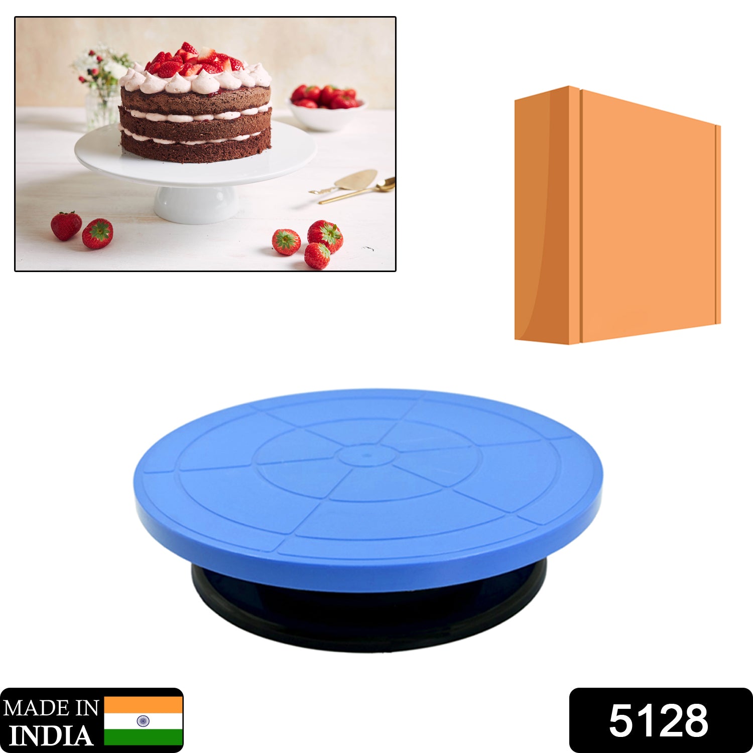 2099B Rotate Round Cake Stand For Birthday party Use