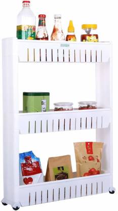 2173_3layer_slim_rack Multipurpose 3 Layer Slim Side Space Saving Storage Organizer Rack Shelf