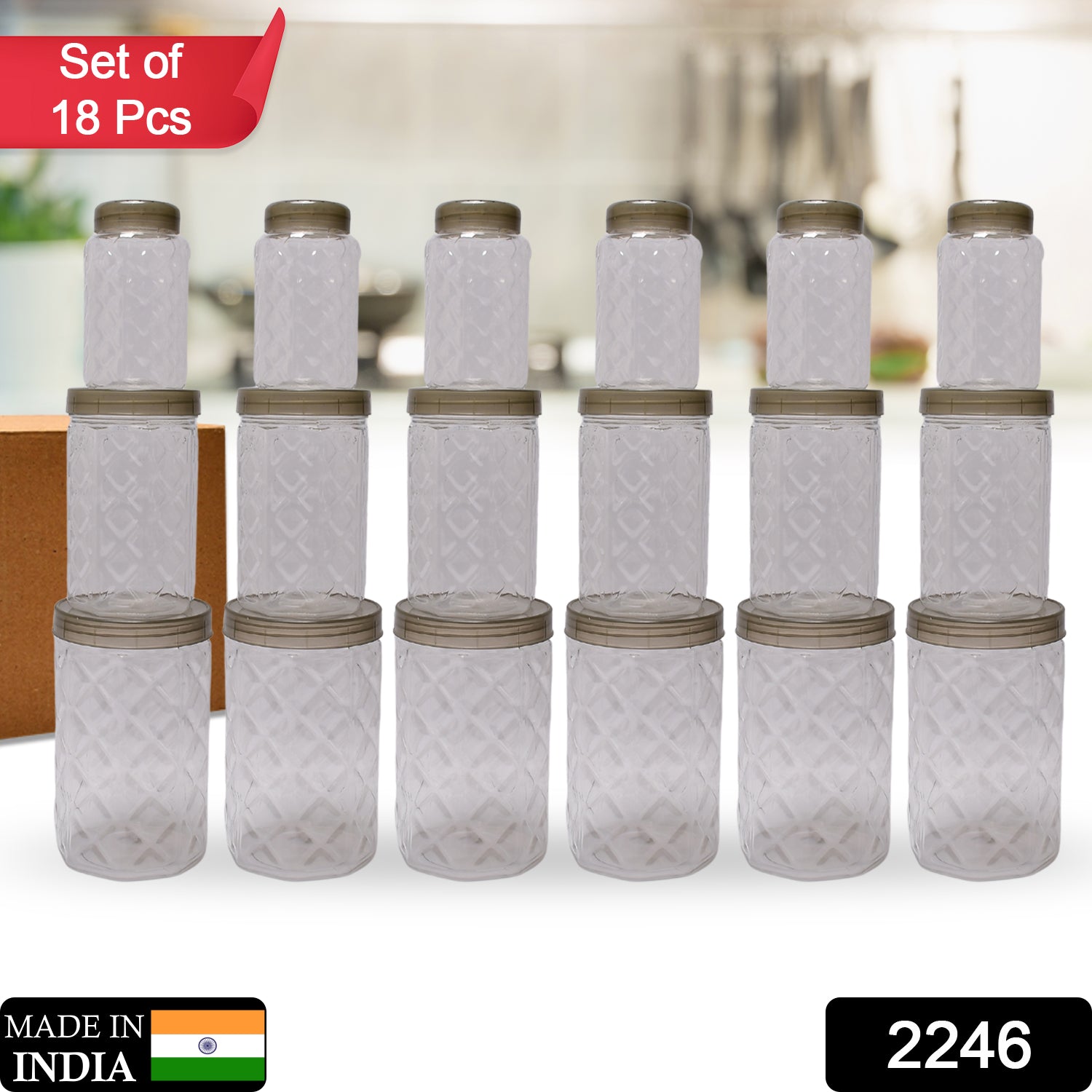 2246 Kitchen Storage Plastic Containers - Good Grips 18-Pcs Airtight Round Container Set (Small, Medium & Big size)