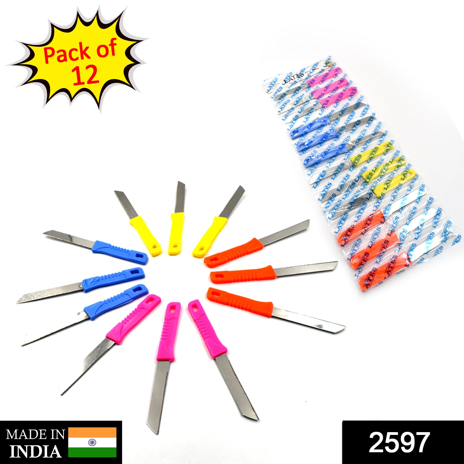2597 Vegetable Knife For Easily Cutting Vegetable or Fruits (Pack Of 12Pcs)