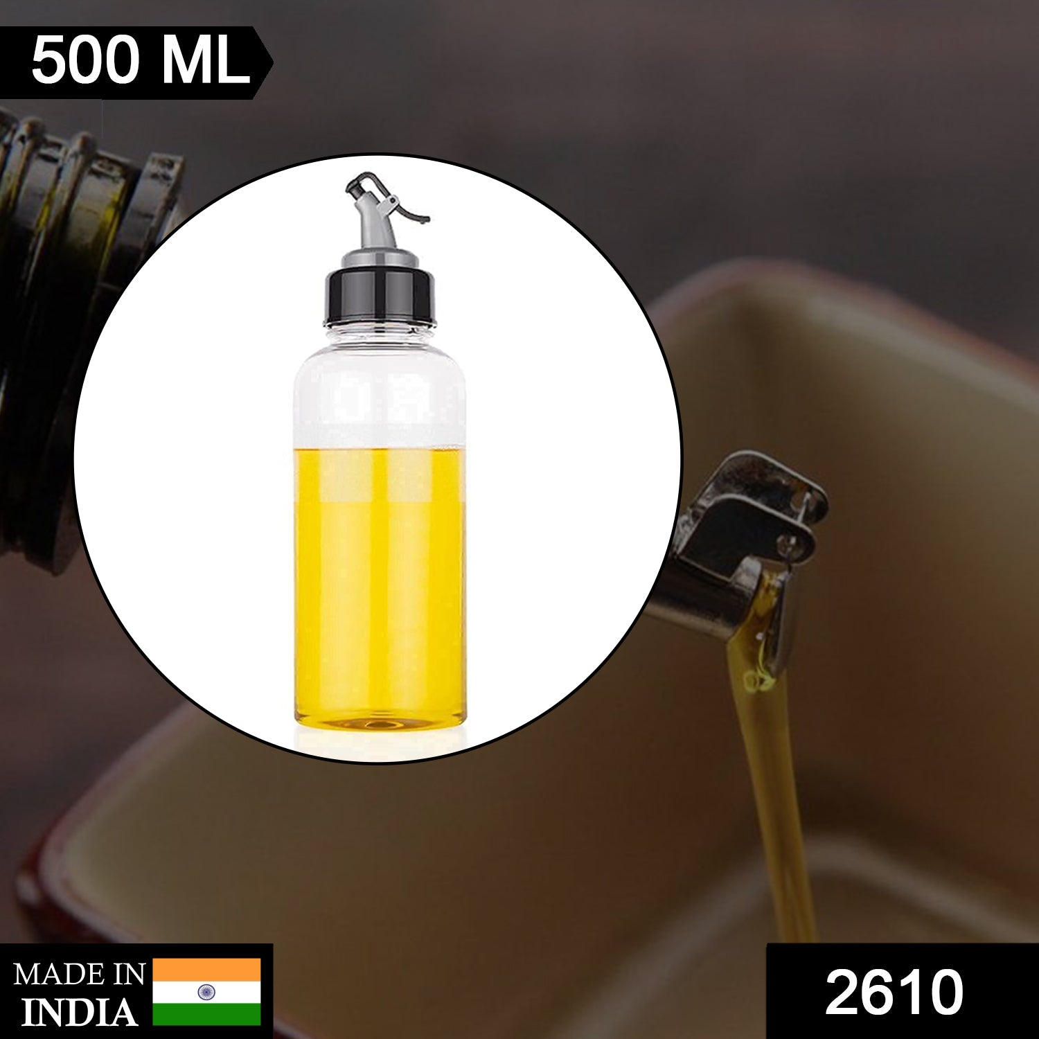 2610_oil_dispenser_500ml Oil Dispenser with Leakproof Seasoning Bottle (500Ml Capacity)
