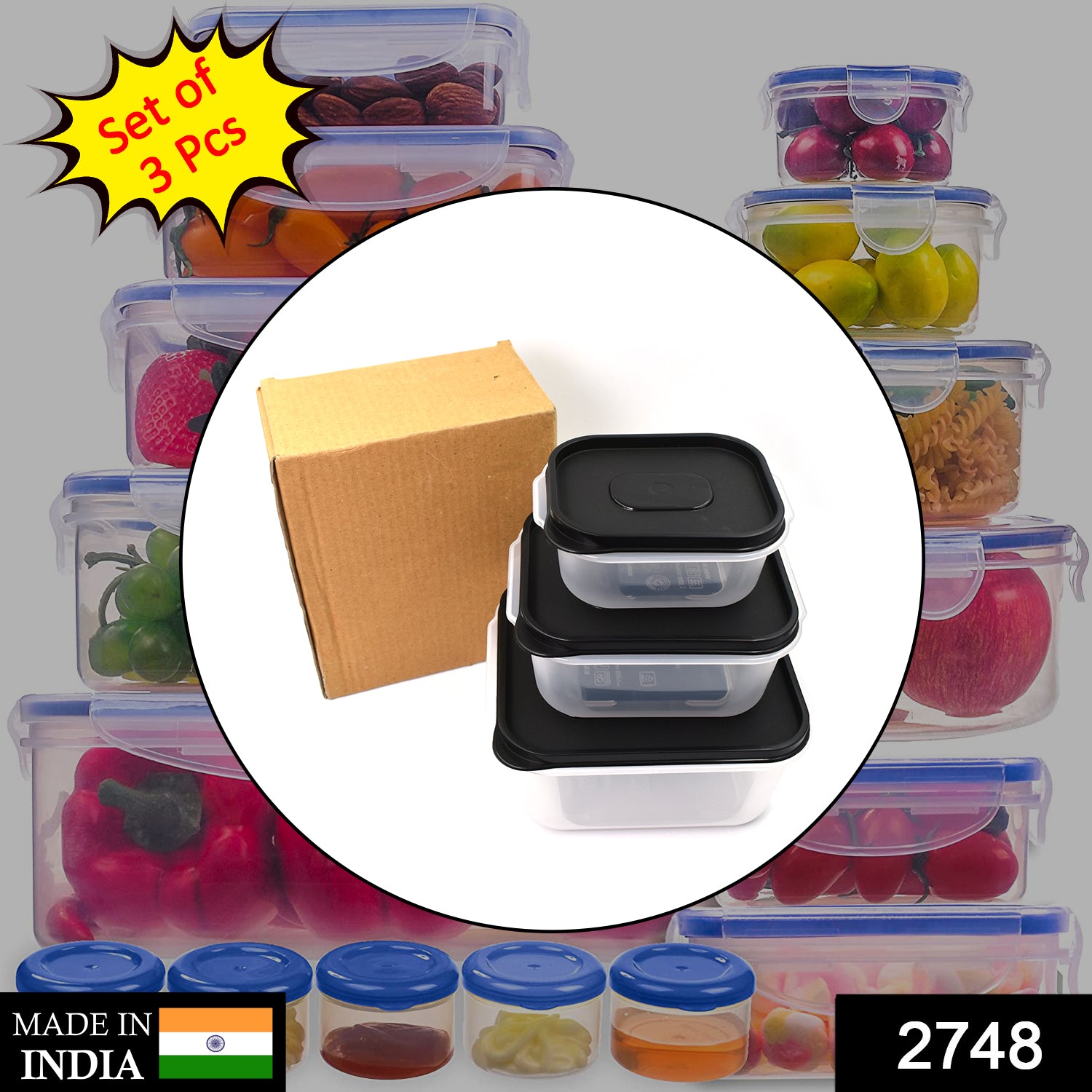 2748-3-pc-square-container-used-by-various-types-of-peoples-for-storing-their-types-of-stuffs-and-all-purpose Pc Square Container used by various types of peoples for storing their types of stuffs and all purposes.