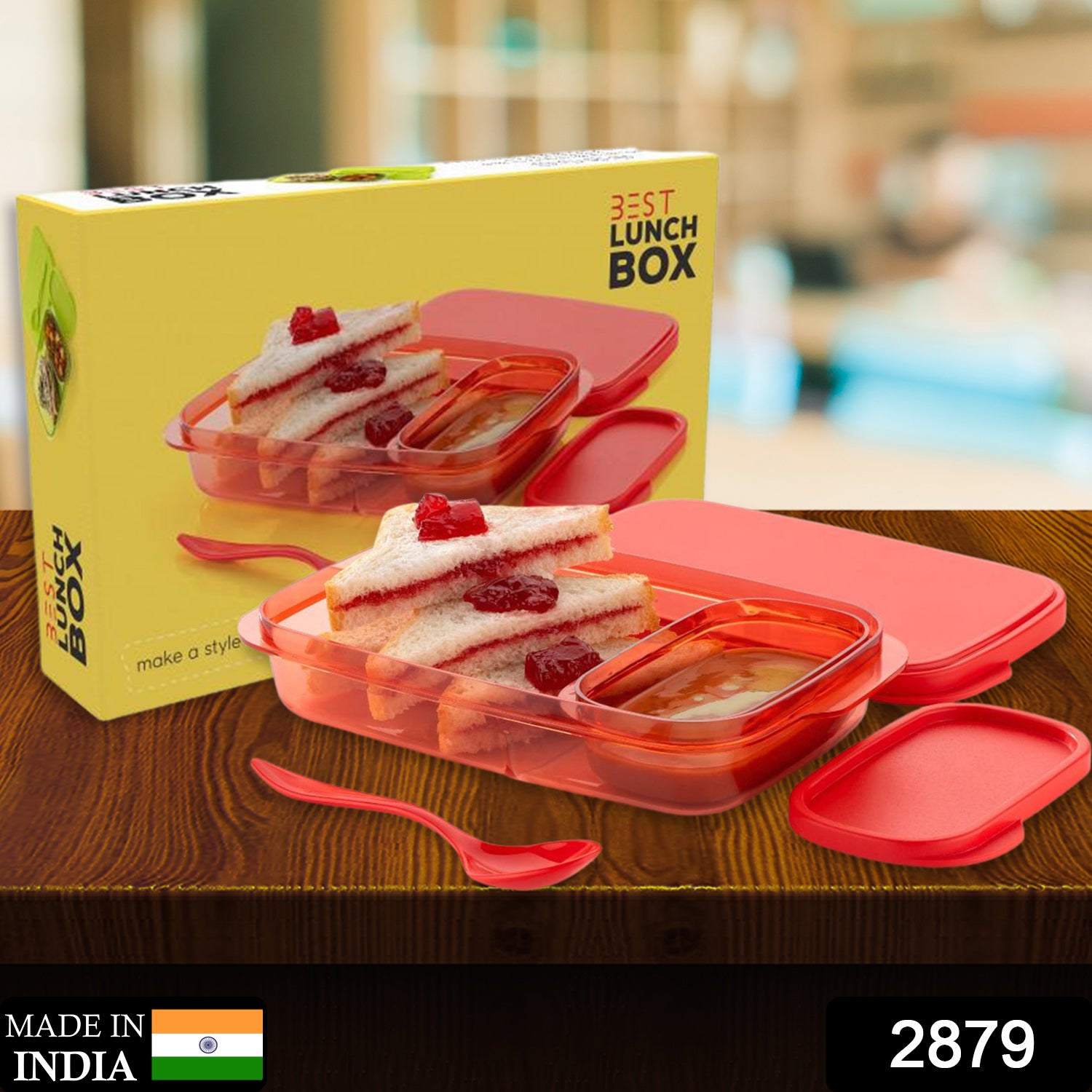 2879 Seal Rectangular 2 Containers Lunch Box