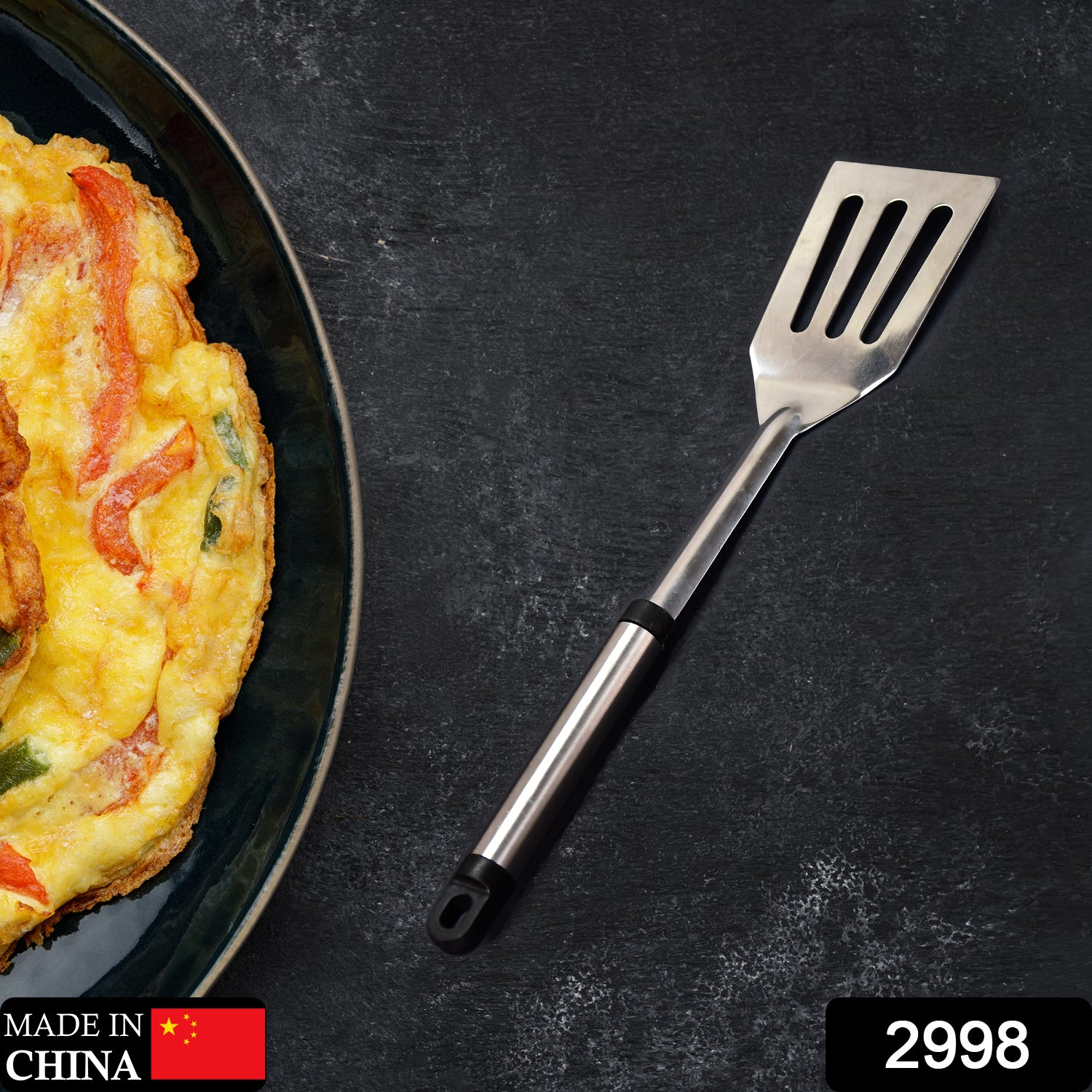 2998 Stainless Steel 14Inch Turners/Slotted Turner/Cooking Turner/for Dosa, Roti, Omlette, Parathas, PavBhaji.