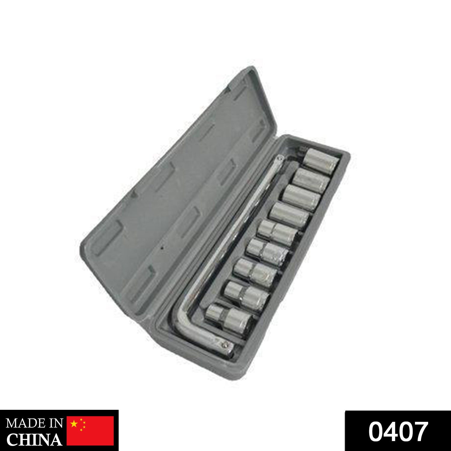 0407_10pc_socket   10 pc, 6 pt. 3/8 in. Drive Standard Socket Wrench Set