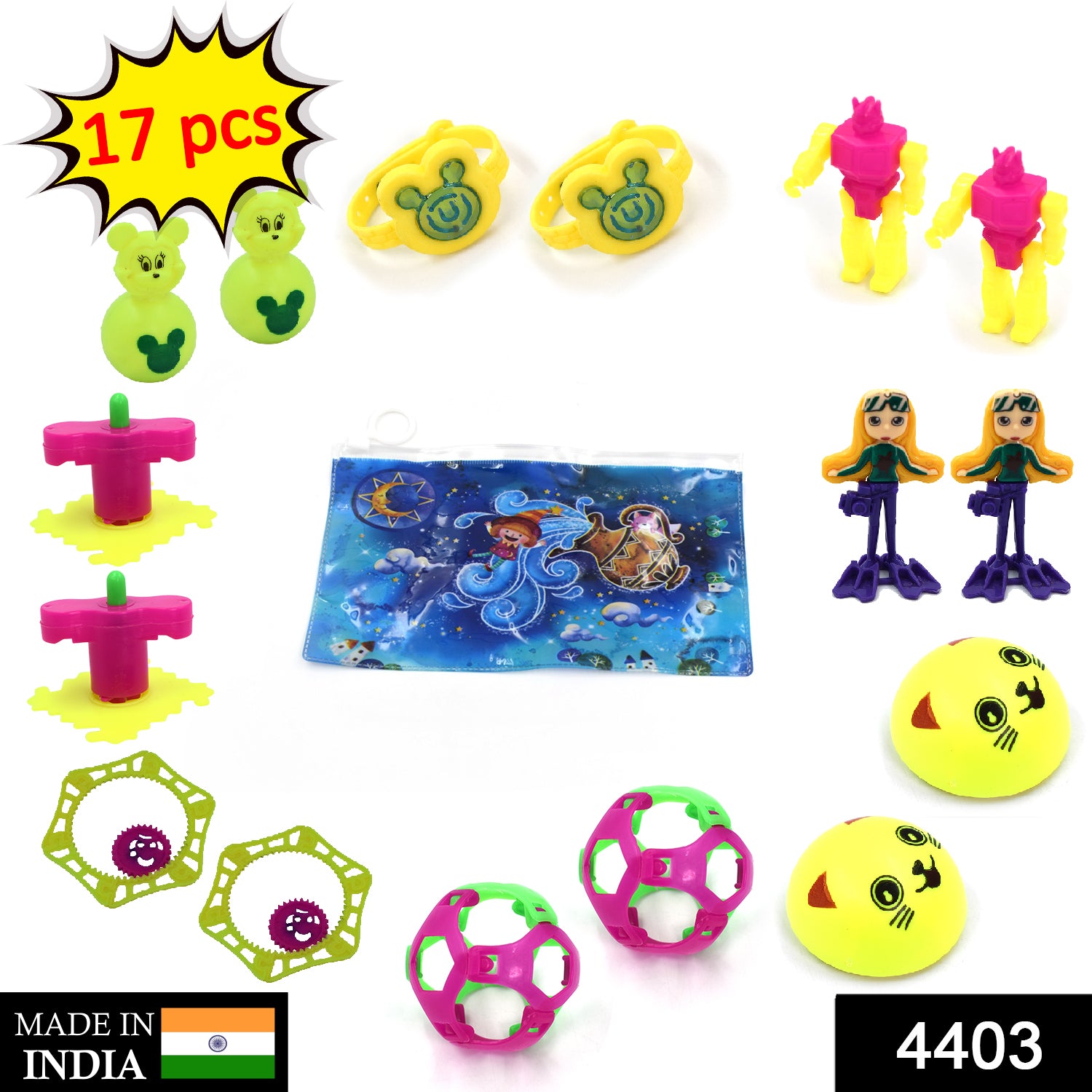 4403 TOYS FOR KIDS FRICTION POWERED DIFFERENT DESIGNED TOY FOR BABY PUSH & GO TOYS COMBO SET FOR BOYS & GIRLS ( PACK OF 17)