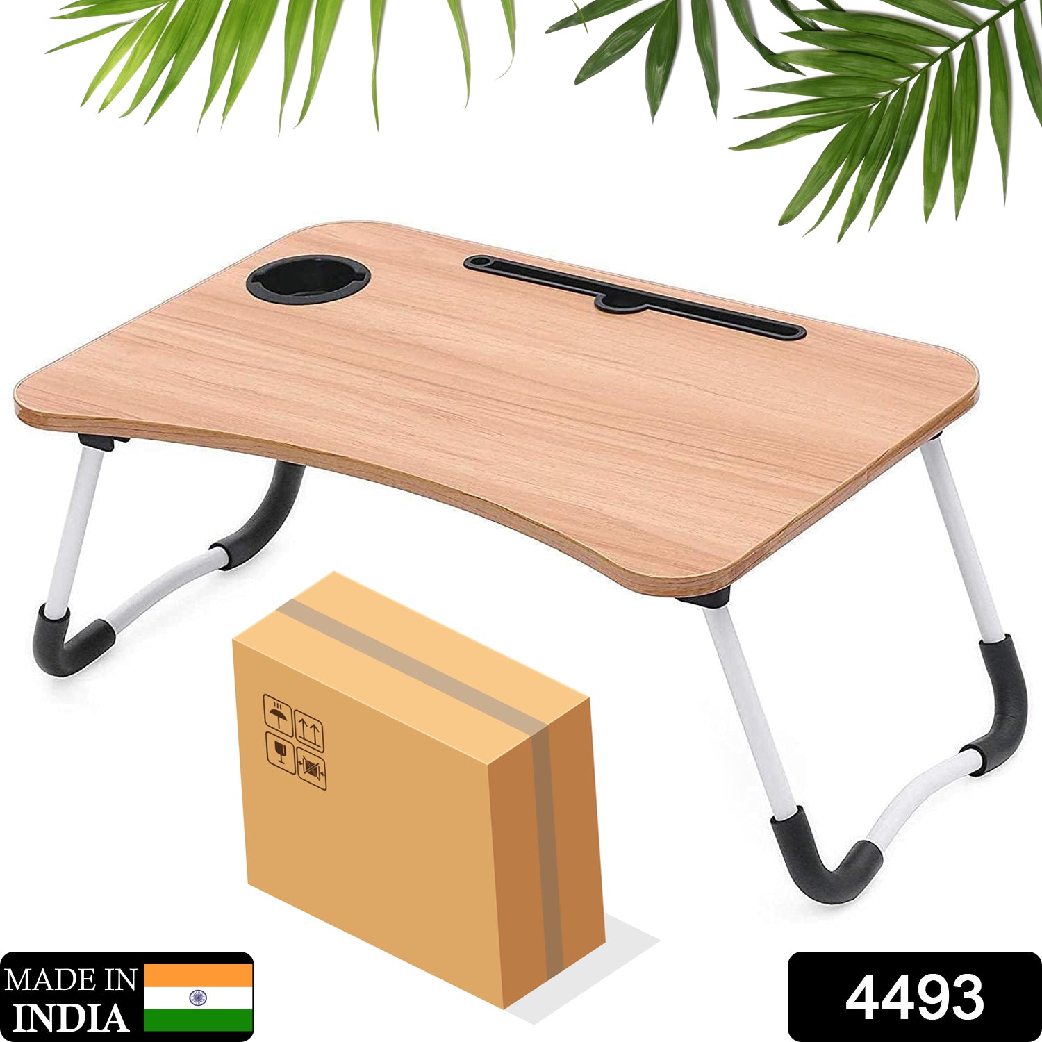 4493 Multi-Purpose Laptop Desk for Study and Reading with Foldable Non-Slip Legs Reading Table Tray , Laptop Table ,Laptop Stands, Laptop Desk, Foldable Study Laptop Table