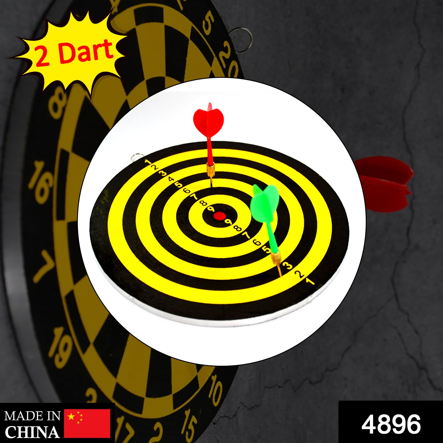 4896 Small Dart Board with 2 Darts Set for Kids Children. Indoor Sports Games Board Game Dart Board Board Game.