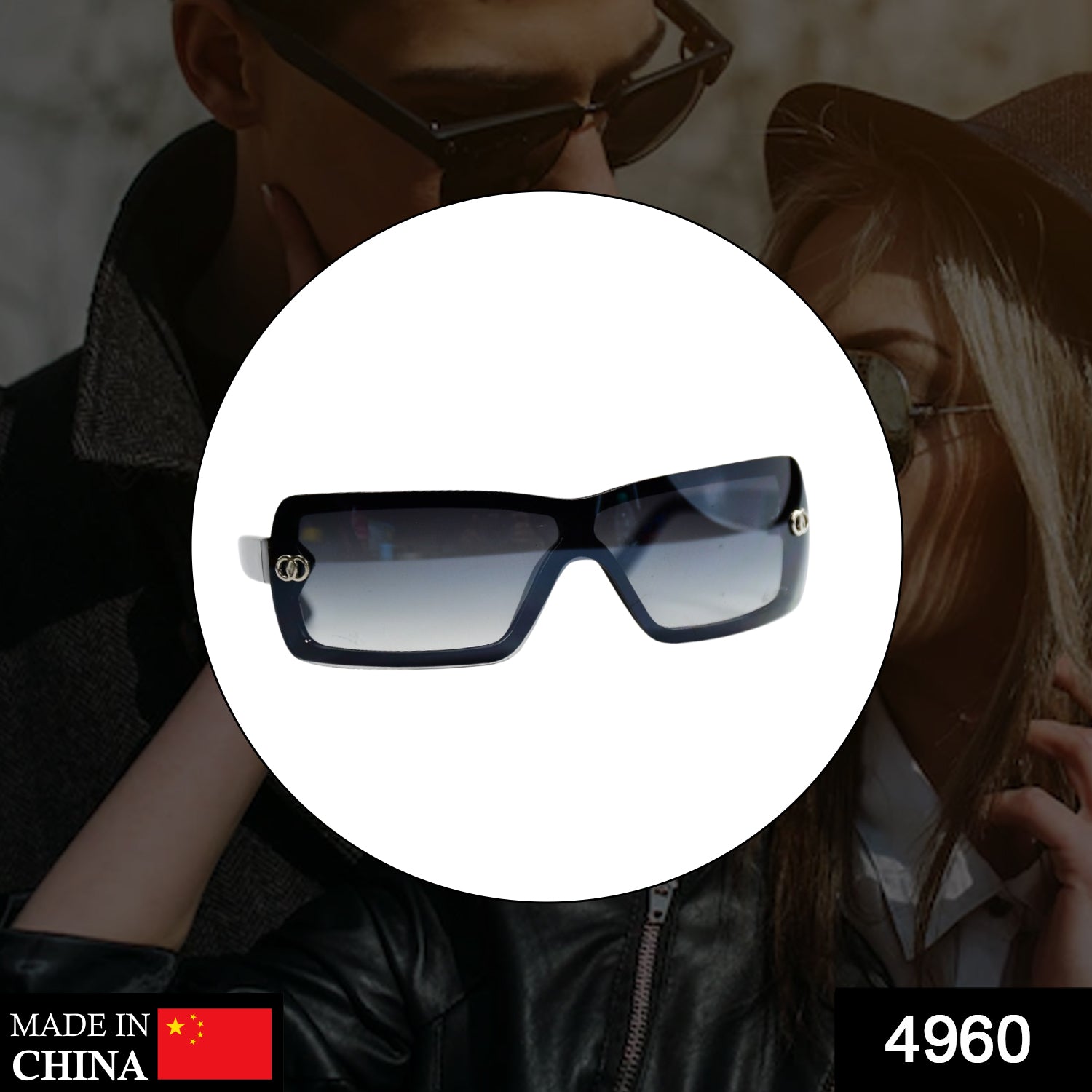 4960 Retro Driving Sunglasses Vintage Fashion Frame (Moq - 3pc)